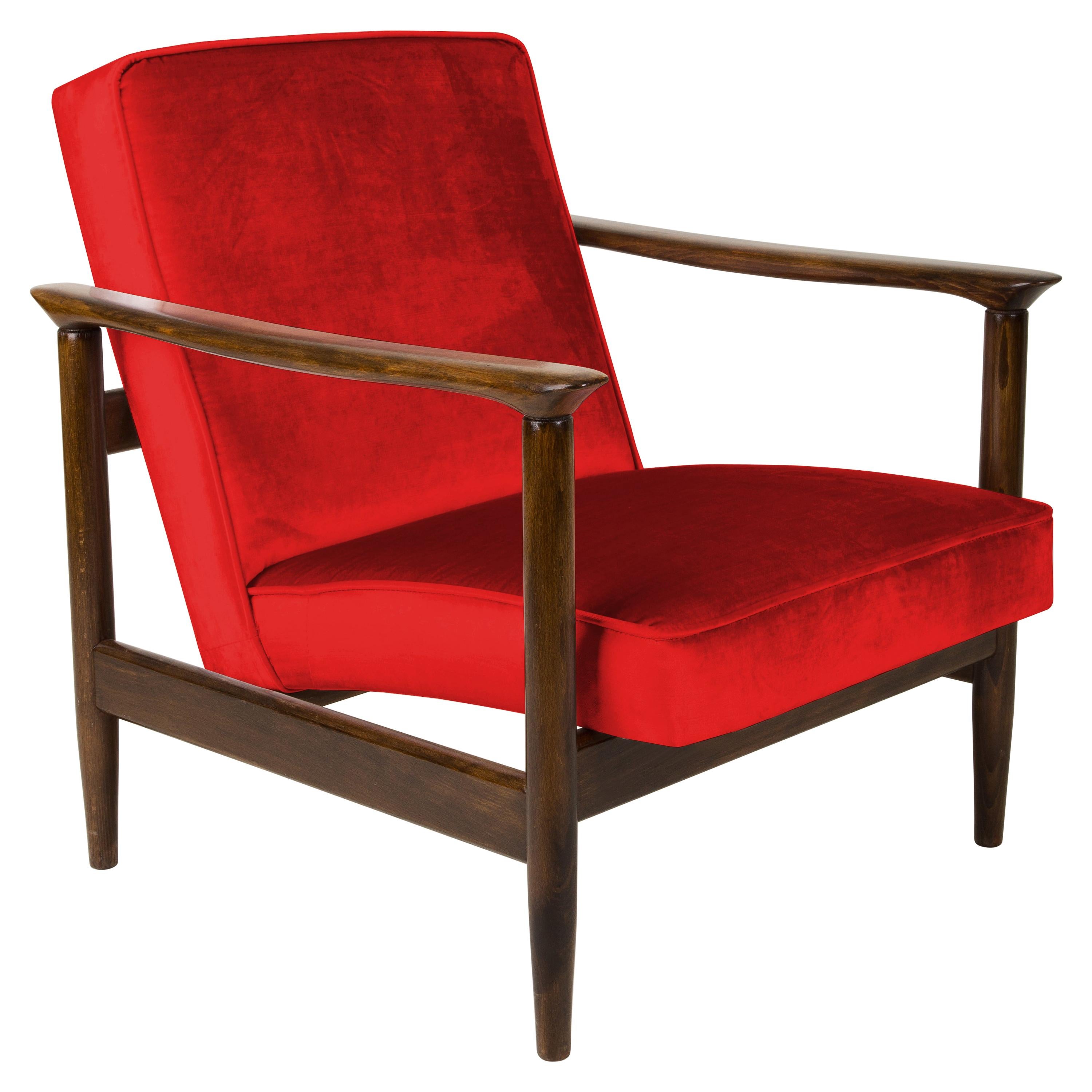 Red Armchair, Edmund Homa, GFM-142, 1960s, Poland