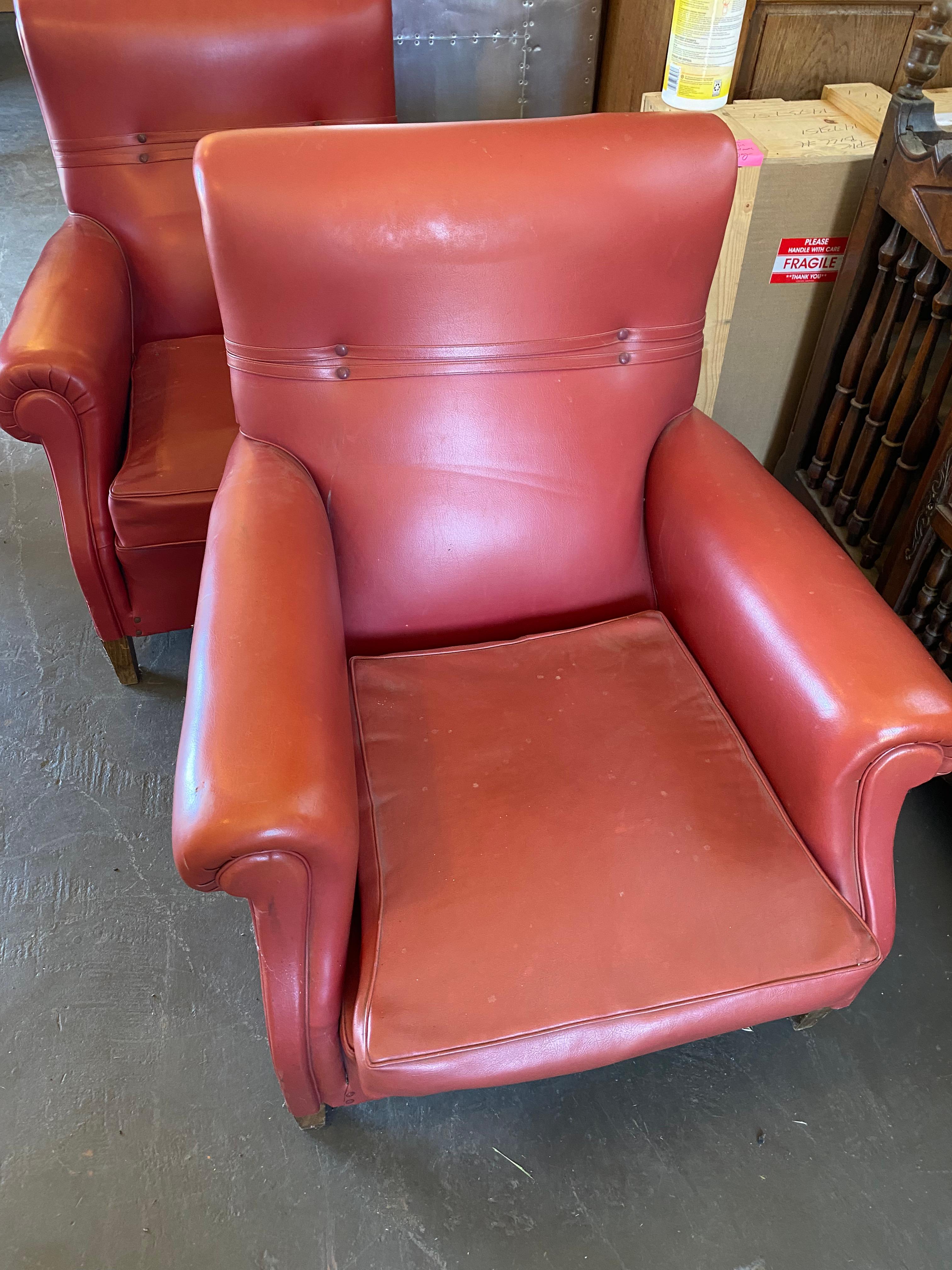 Red armchair set