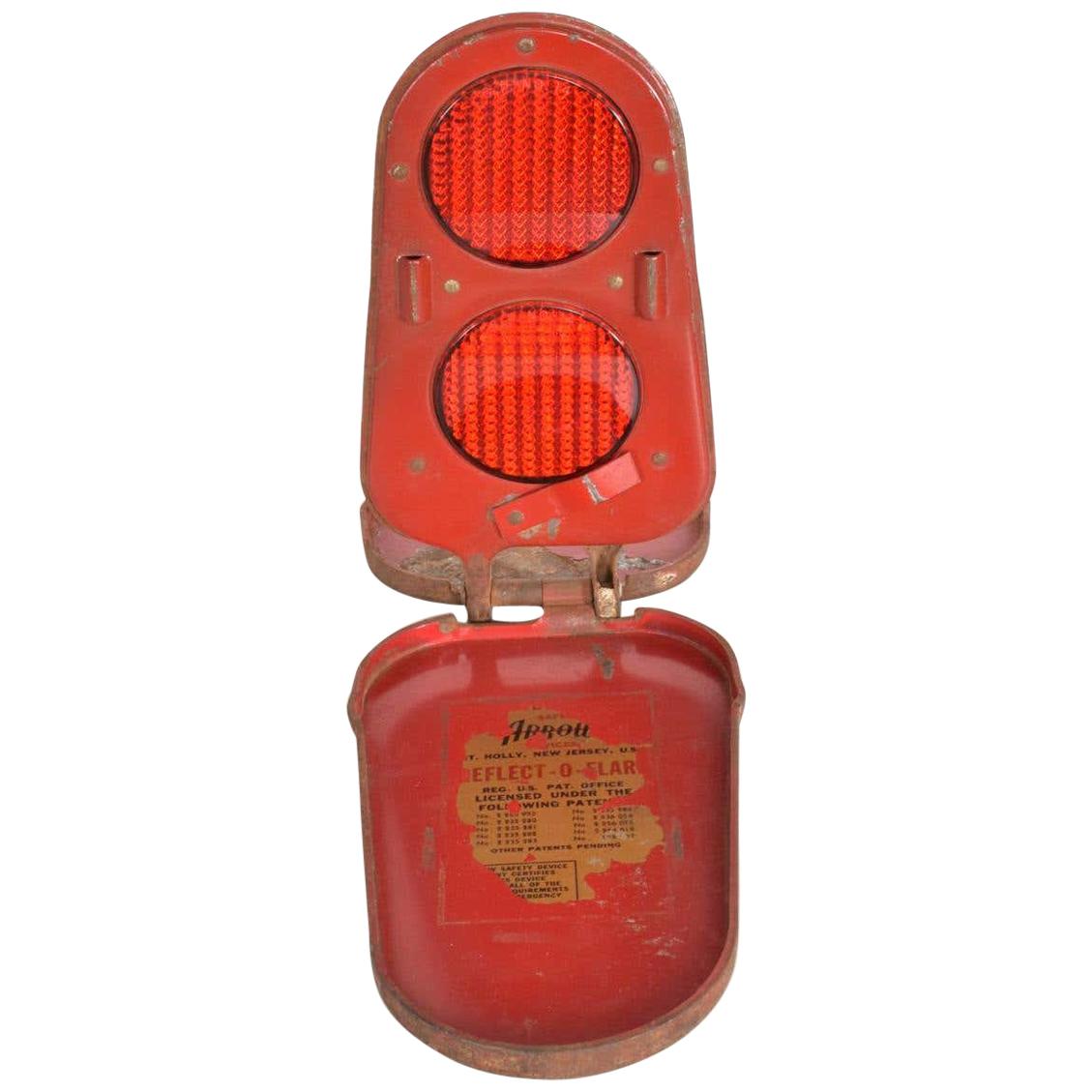 Red Arrow Reflect O Flare Light Compact Road Hazard Vintage Safety