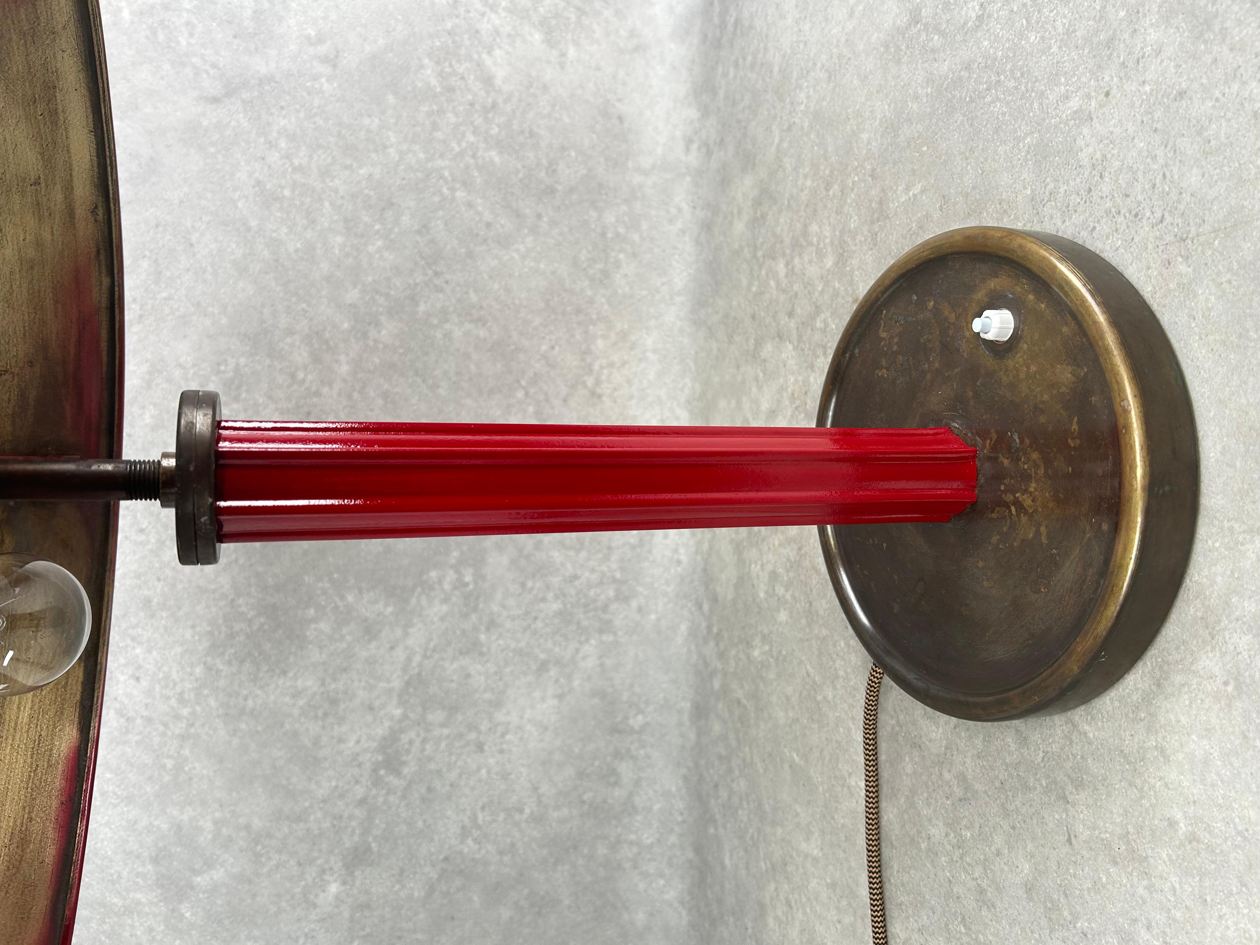 Lámpara de escritorio seta roja art déco Art Decó en venta