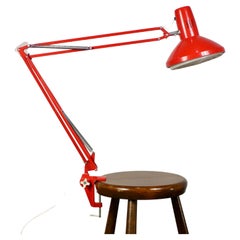 Red Articulated Desk Lamp by Ledu, Made in, France