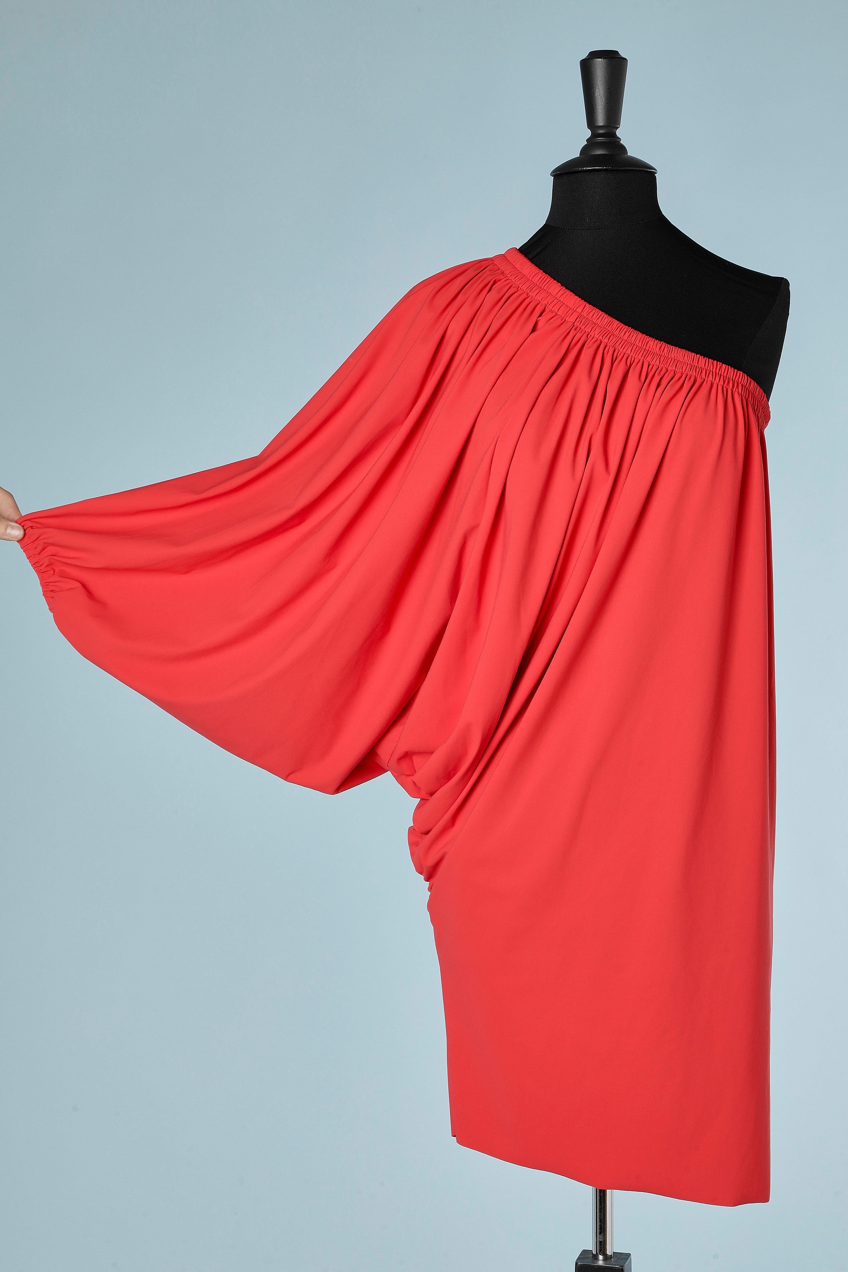 Red  asymmetrical stretch jersey top Lanvin Maillot de bain In New Condition For Sale In Saint-Ouen-Sur-Seine, FR
