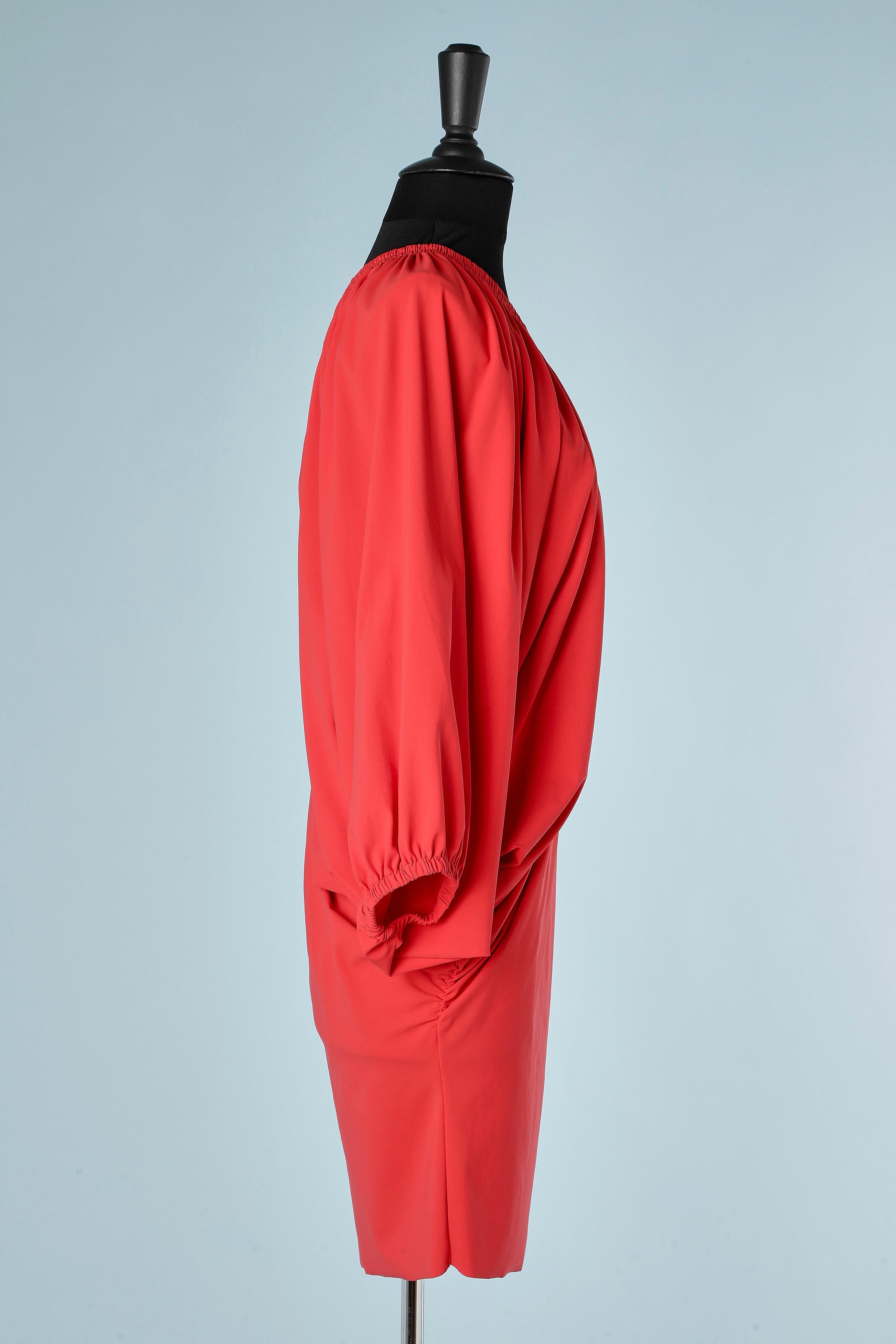 Rouge  Lanvin Maillot de bain asymétrique en jersey extensible en vente 4