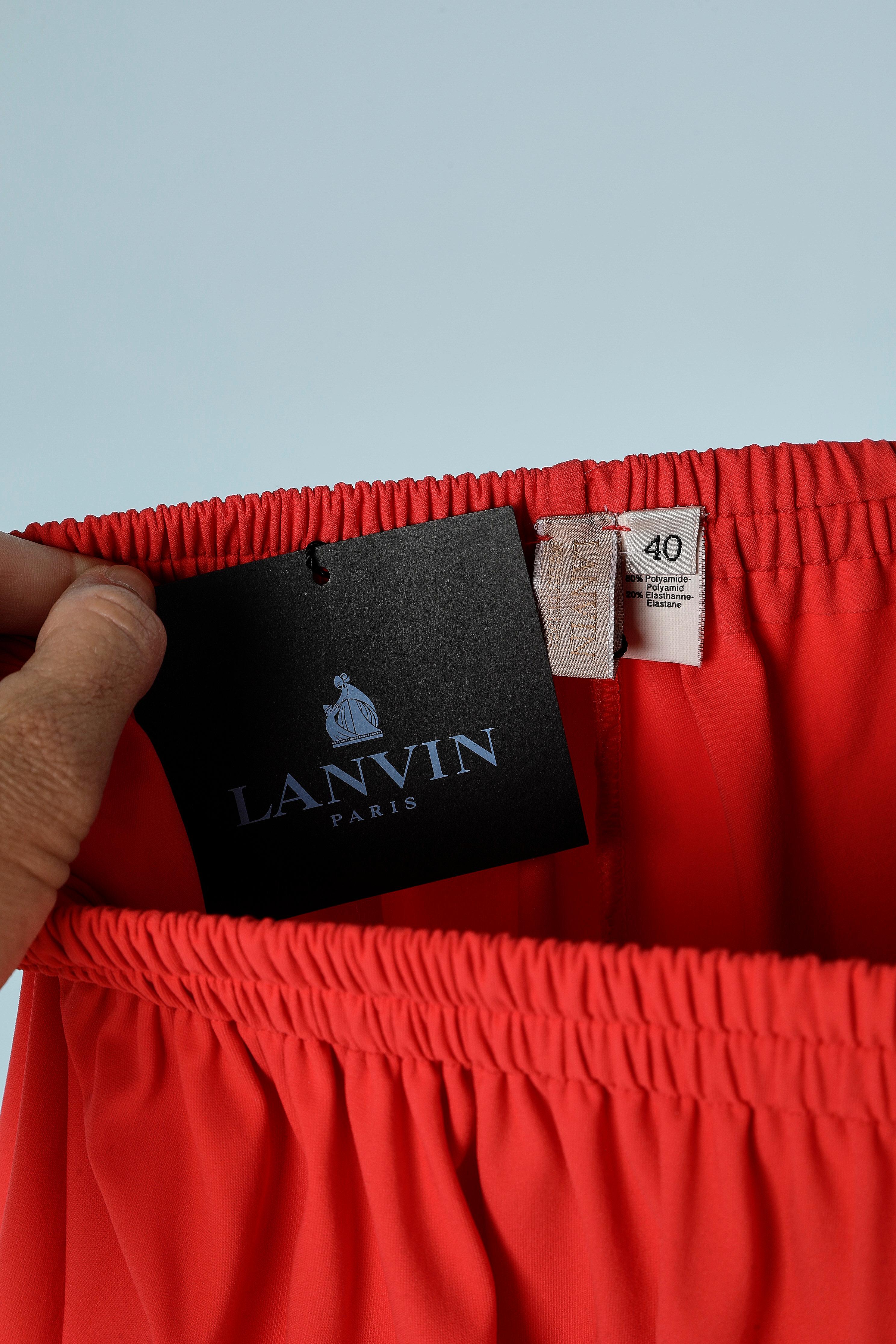 Rouge  Lanvin Maillot de bain asymétrique en jersey extensible en vente 5