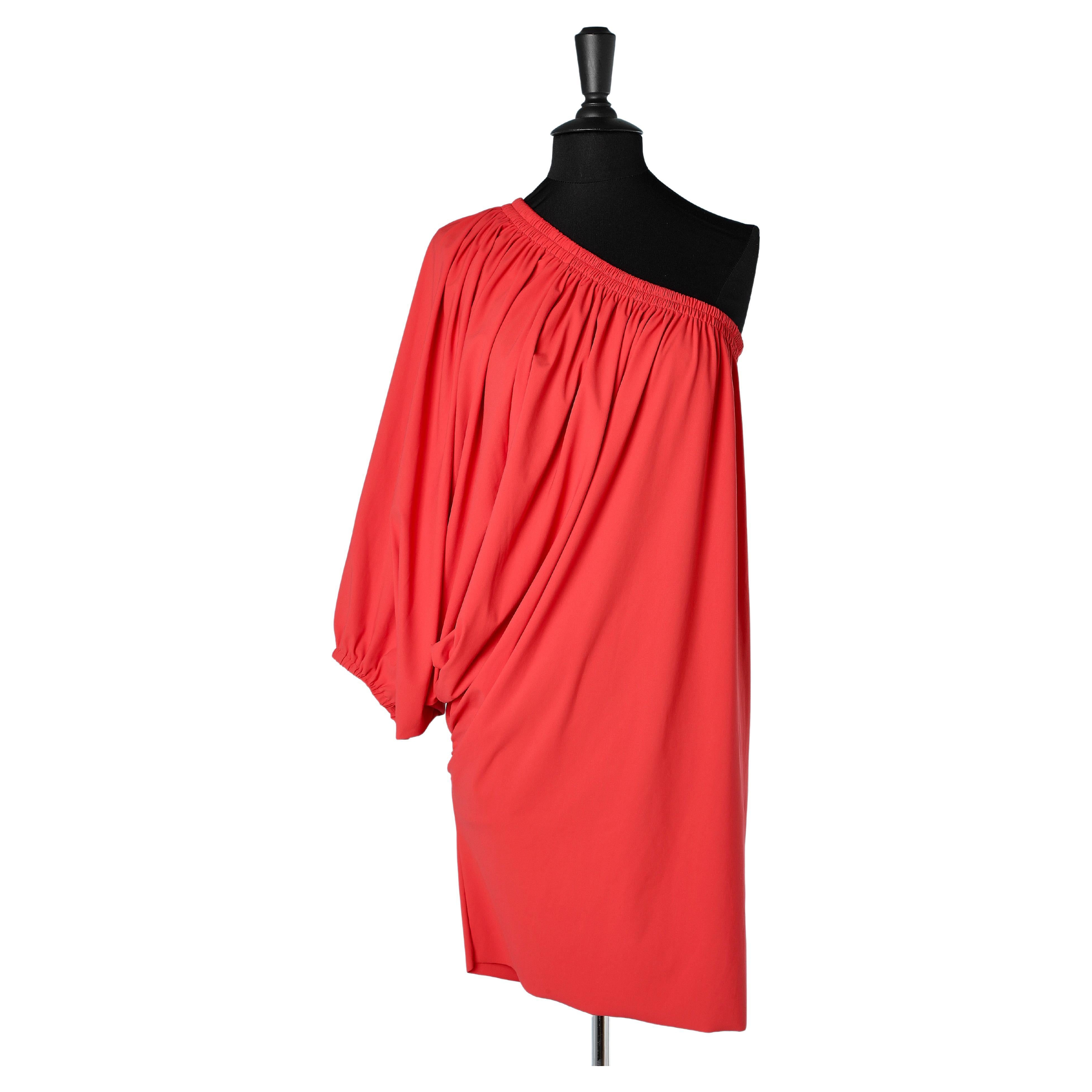 Red  asymmetrical stretch jersey top Lanvin Maillot de bain