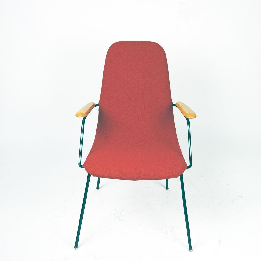 Red Austrian Midcentury Lounge or Cocktail Armchair For Sale 2