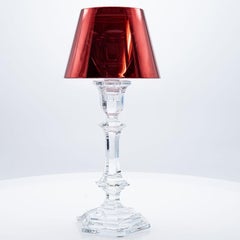 Portacandele rosso Baccarat Harcourt Our Fire di Philippe Starck, Francia