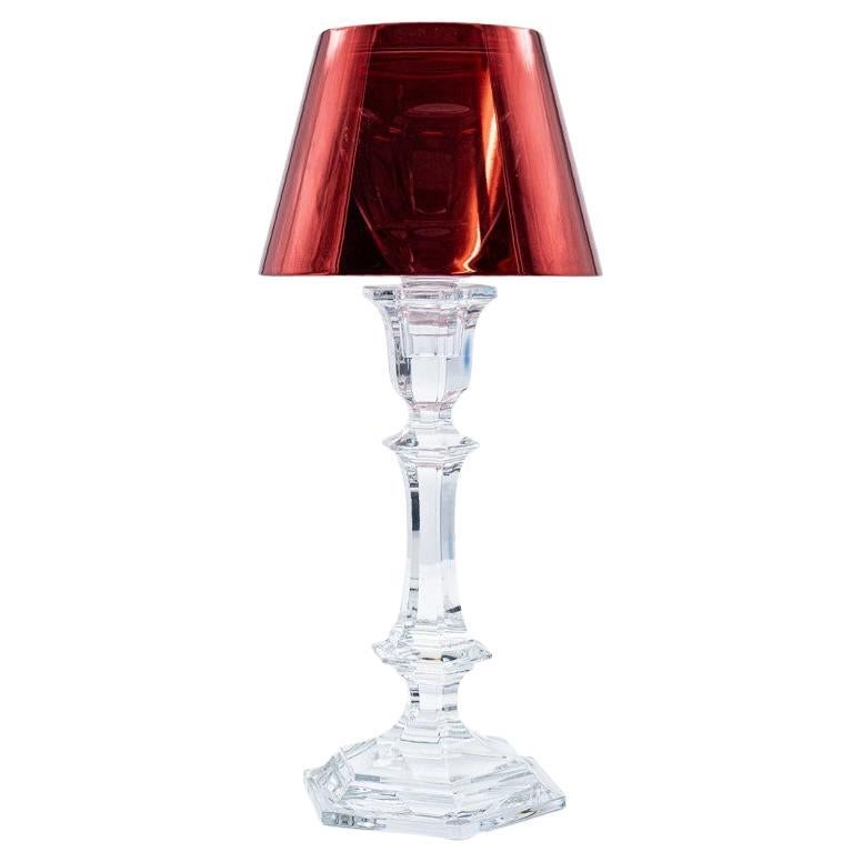 Portacandele rosso Baccarat Harcourt Our Fire di Philippe Starck, Francia