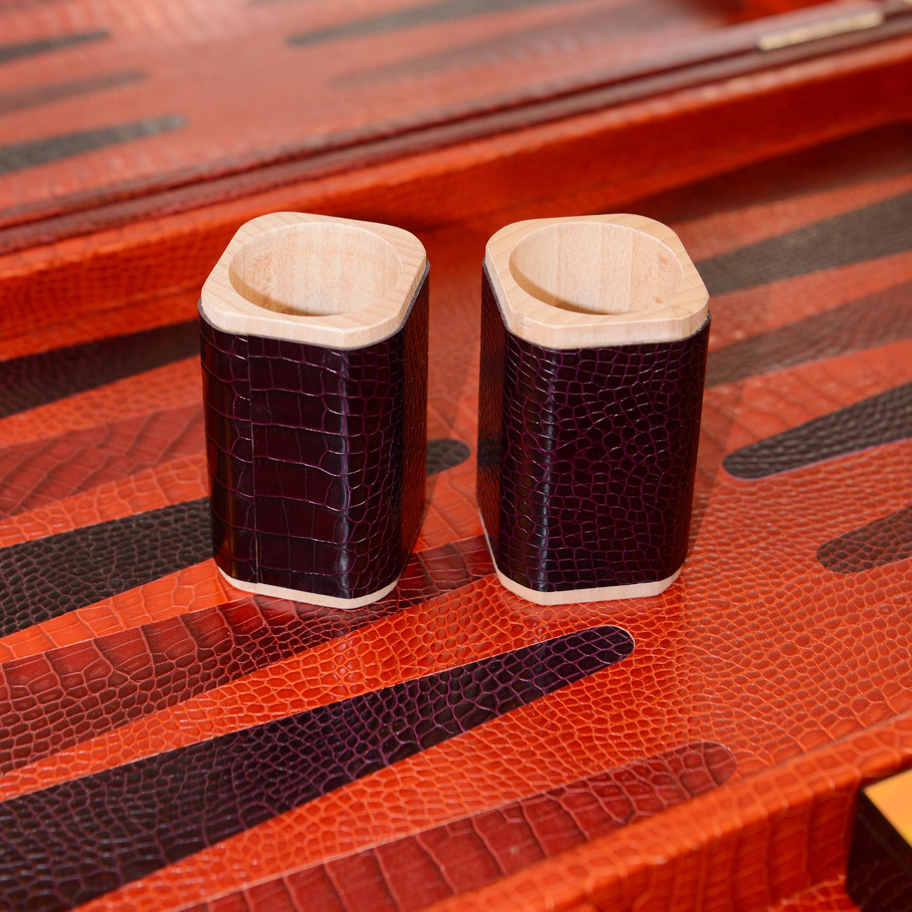 Brass Red Backgammon For Sale