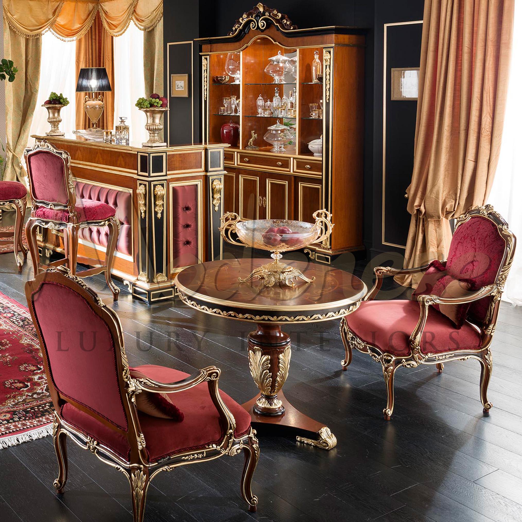 Roter Barock-Barhocker von Modenese Gastone Luxury Interiors (Italienisch) im Angebot