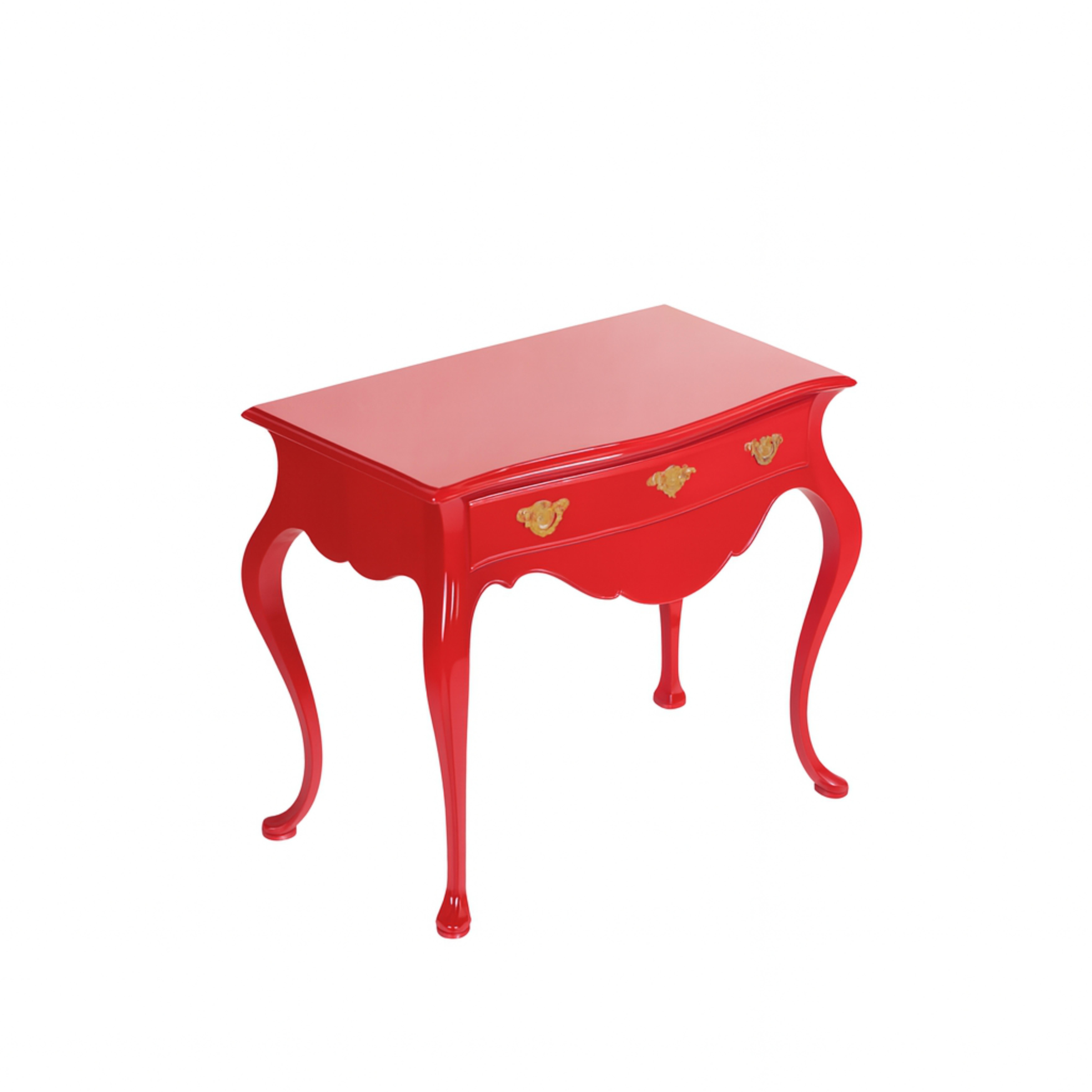 XIX secolo Red  Baroque Styled Commode, 19th Century in vendita