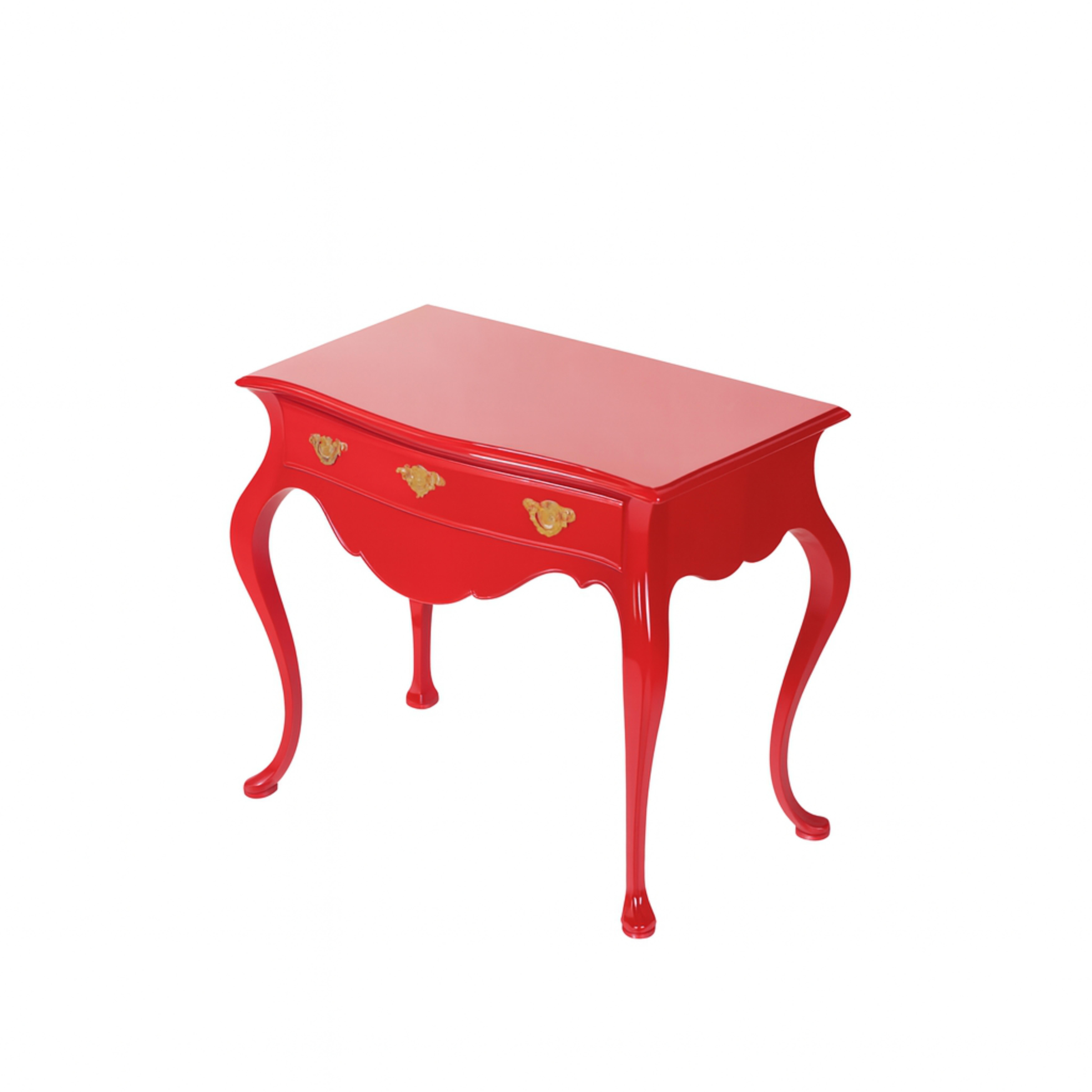 Ottone Red  Baroque Styled Commode, 19th Century in vendita