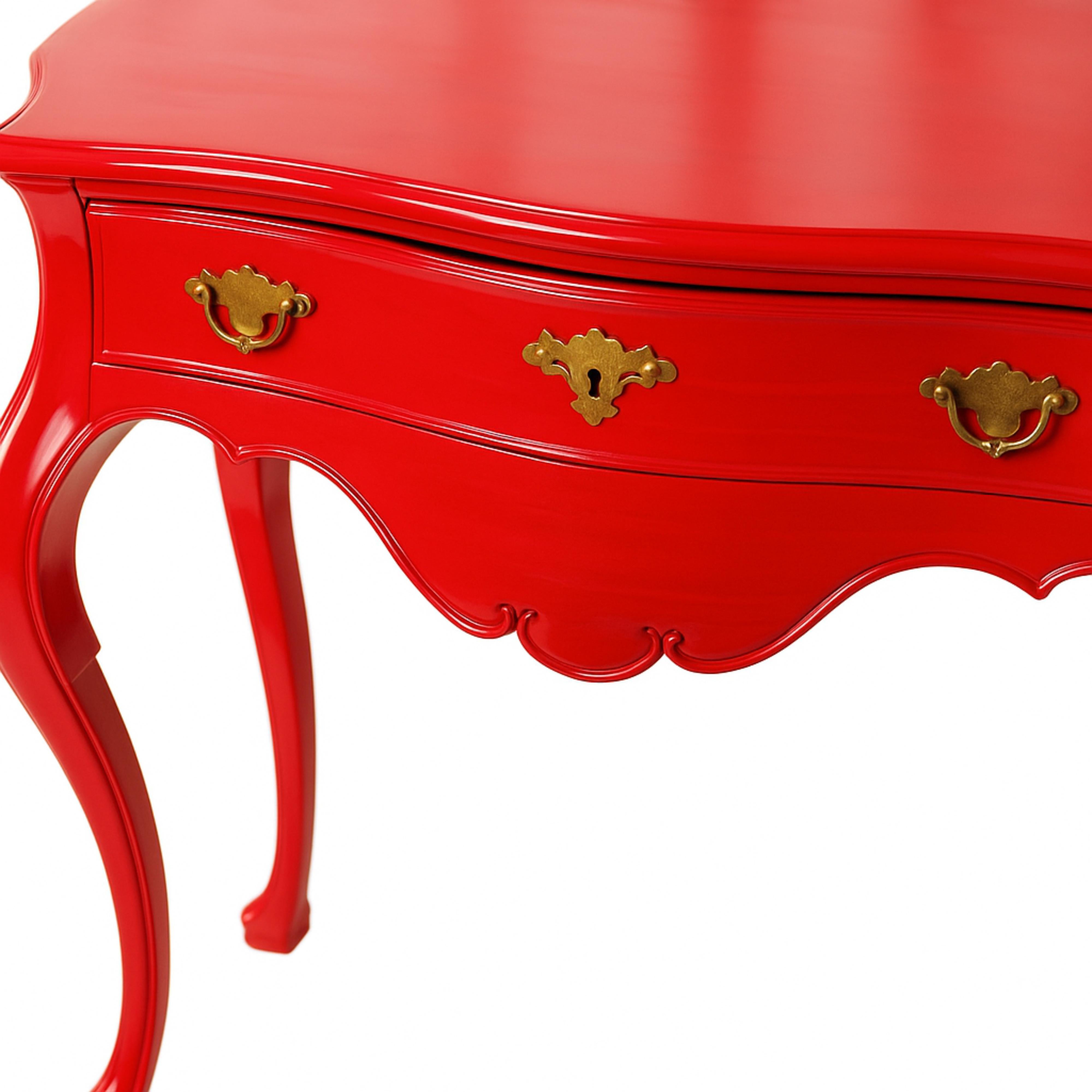 Red  Baroque Styled Commode, 19th Century in vendita 1