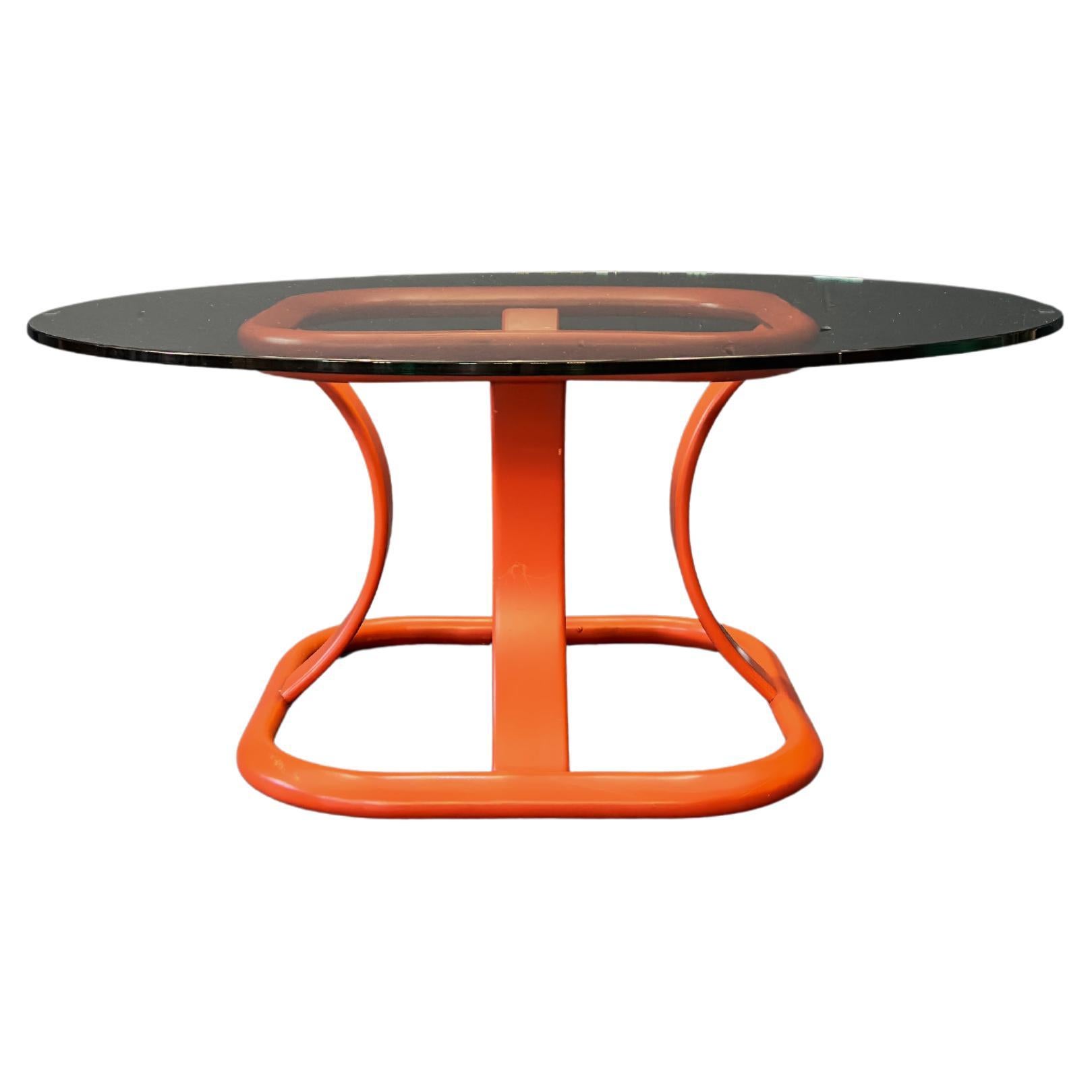 Table basse en verre rouge en vente