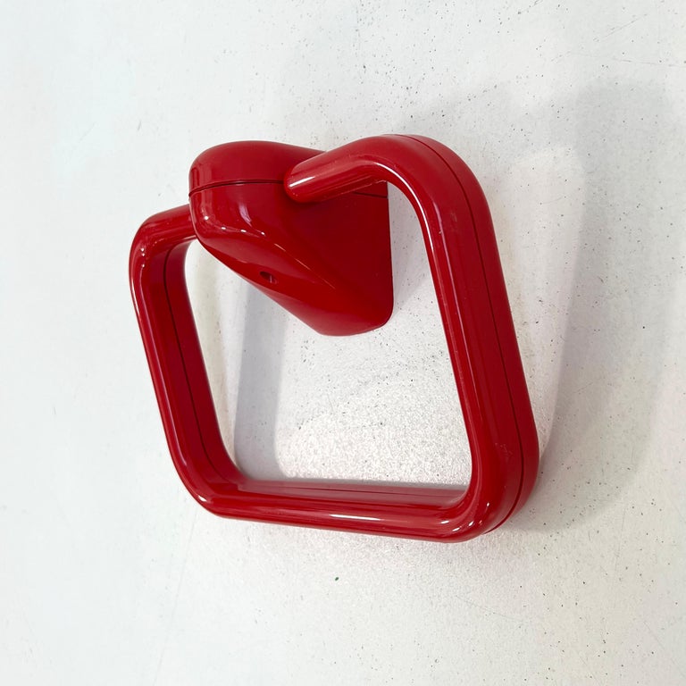 Red Bathroom Set by Makio Hasuike for Gedy, 1970s For Sale at 1stDibs