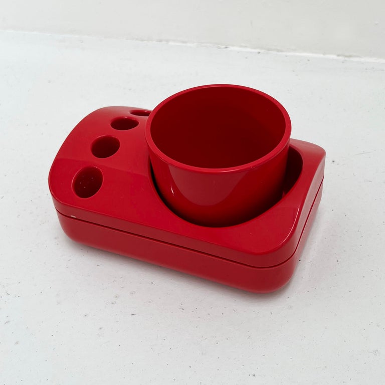 Red Bathroom Set from Gedy, 1970s For Sale at 1stDibs