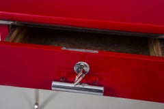 Red Bauhaus Writing Desk Made in 1930s Germany, Restored