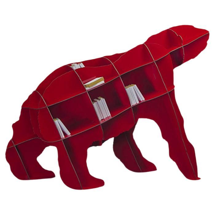 Bibliothèque ours rouge JOE en vente