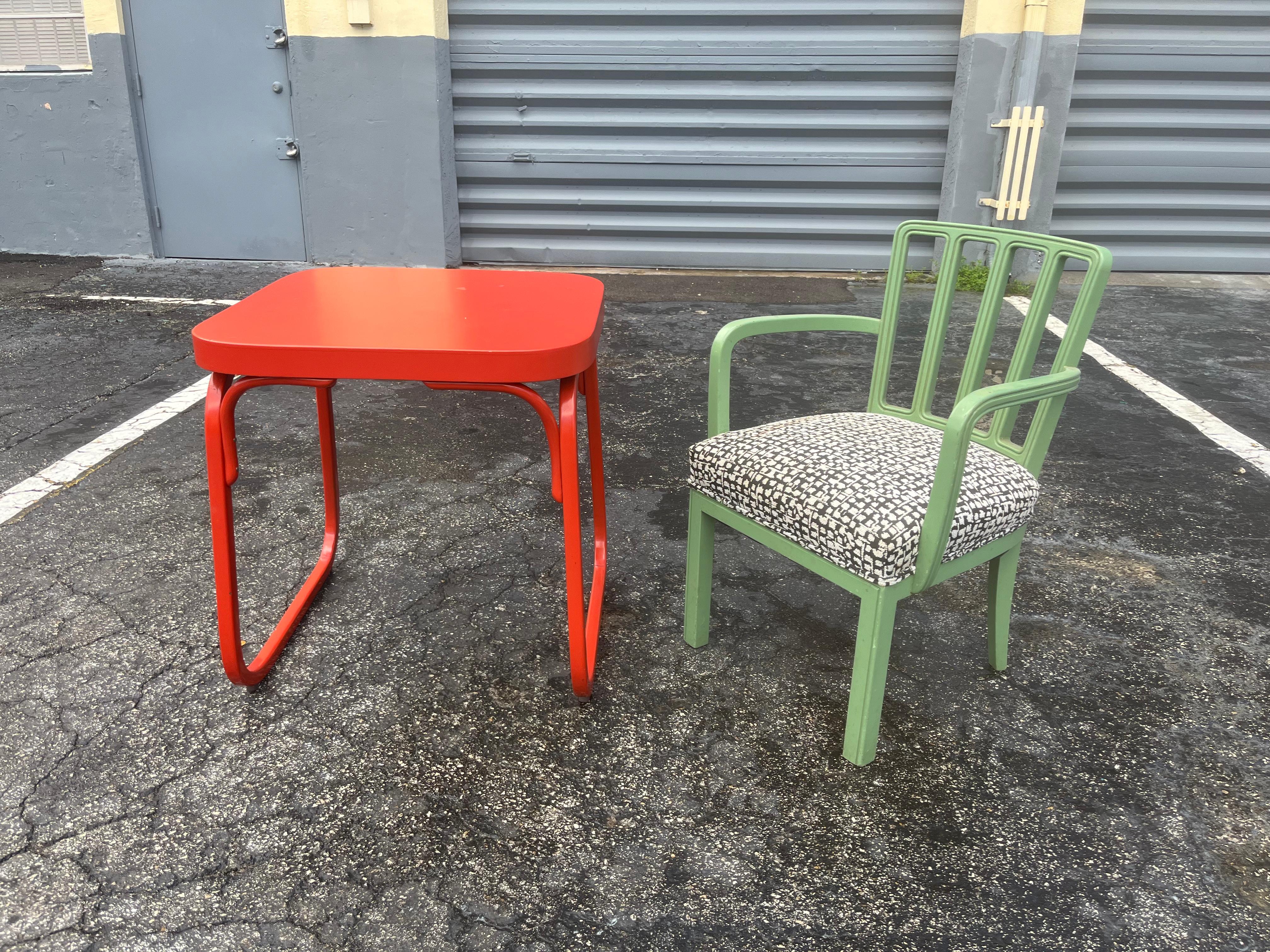 Tavolo Bauhaus in bengala rosso, Otto Wagner, Repubblica Ceca in vendita 2