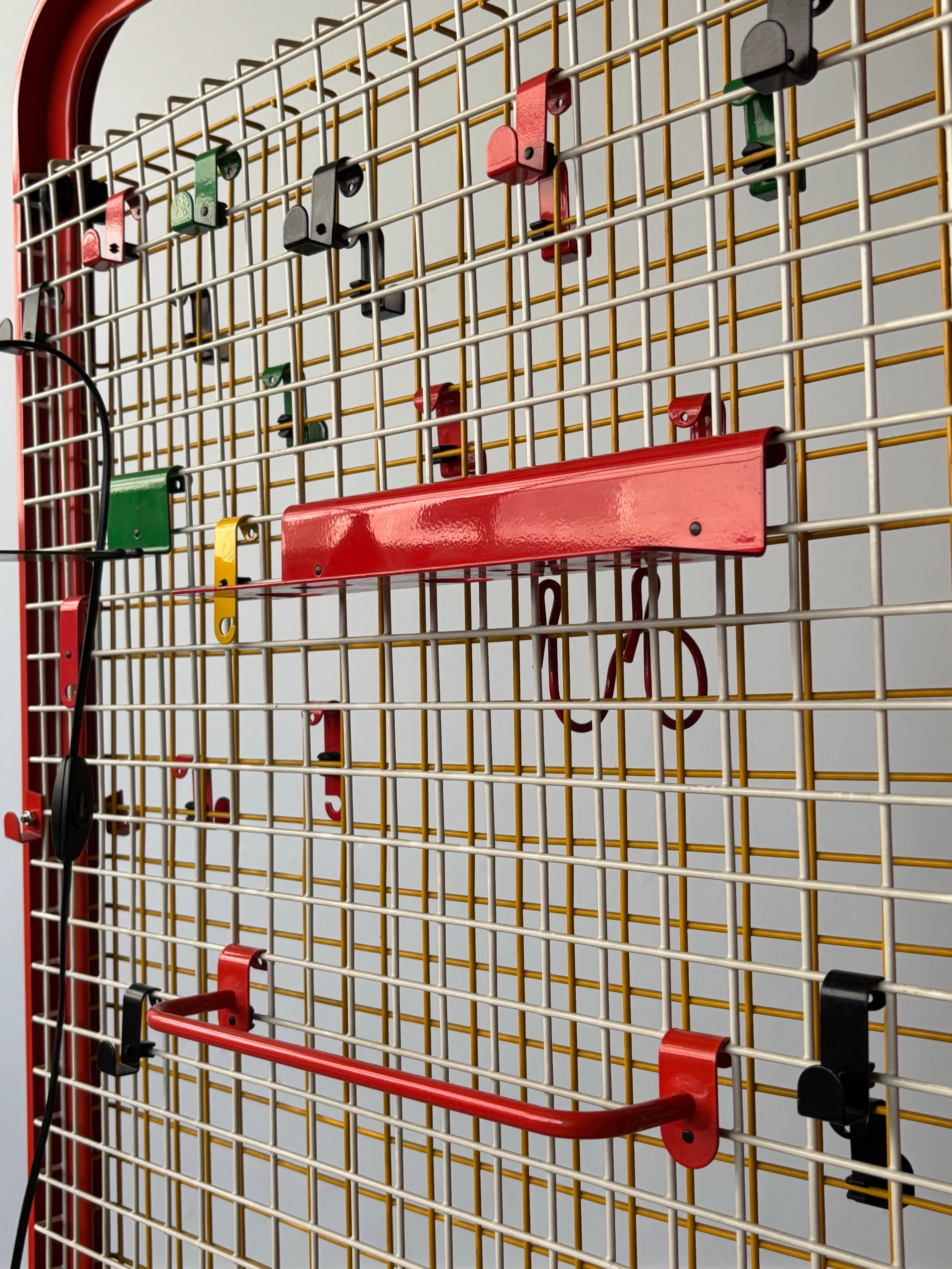 Red Binetta Organiser by Boccato, Gigante & Zambusi for Seccose, 1980s For Sale 5