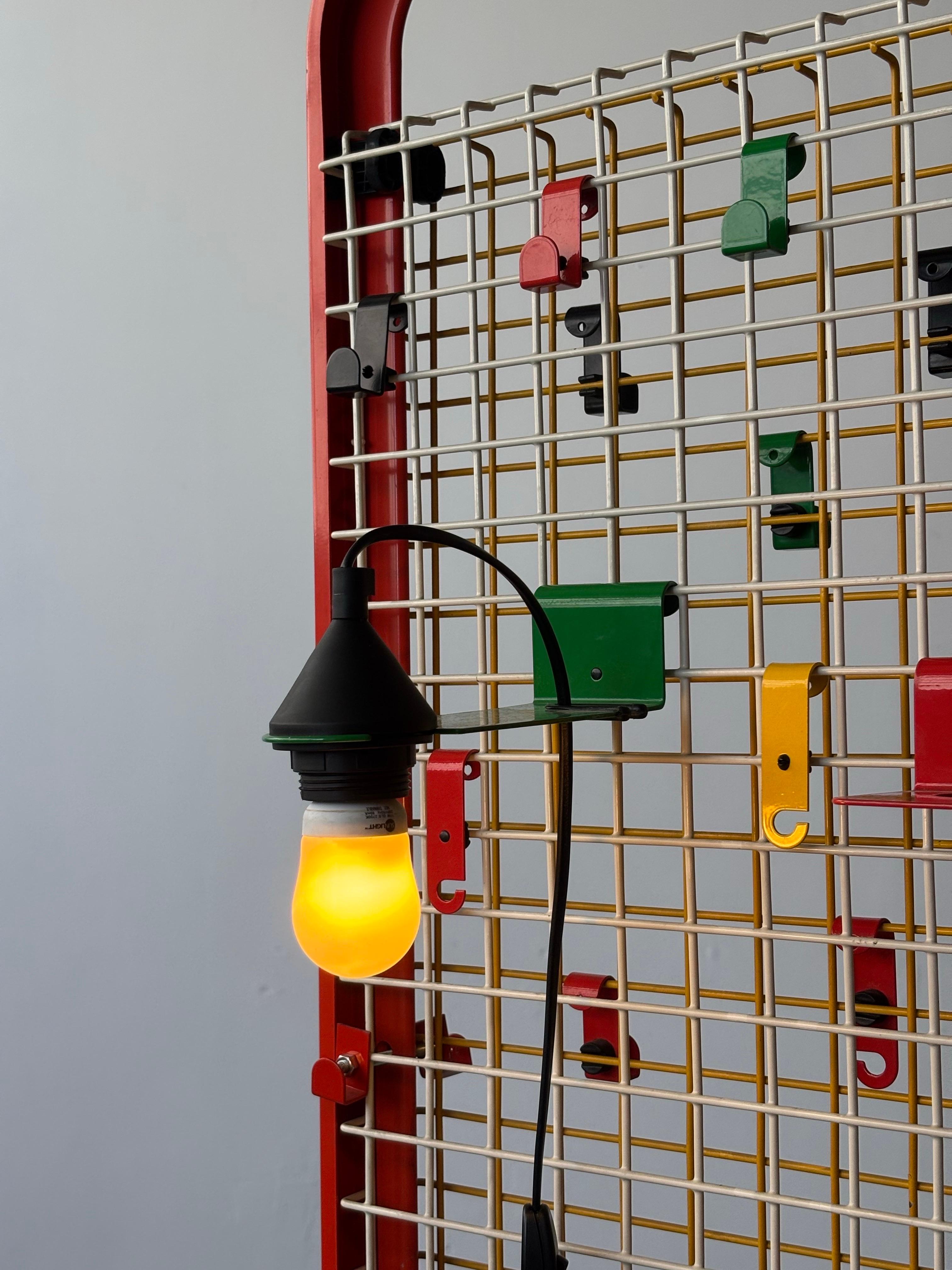 Metal Red Binetta Organiser by Boccato, Gigante & Zambusi for Seccose, 1980s For Sale