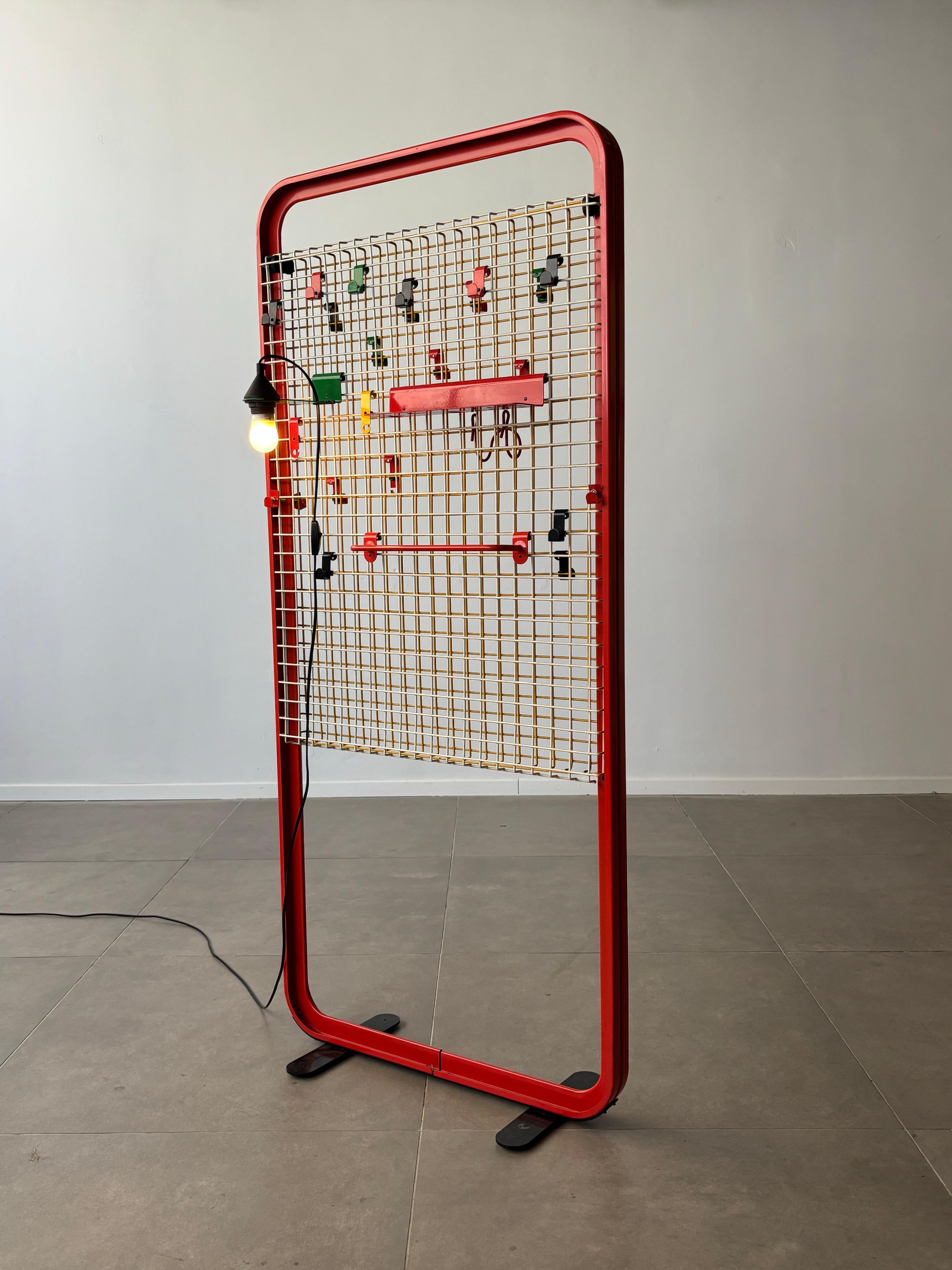 Red Binetta Organiser by Boccato, Gigante & Zambusi for Seccose, 1980s For Sale 1