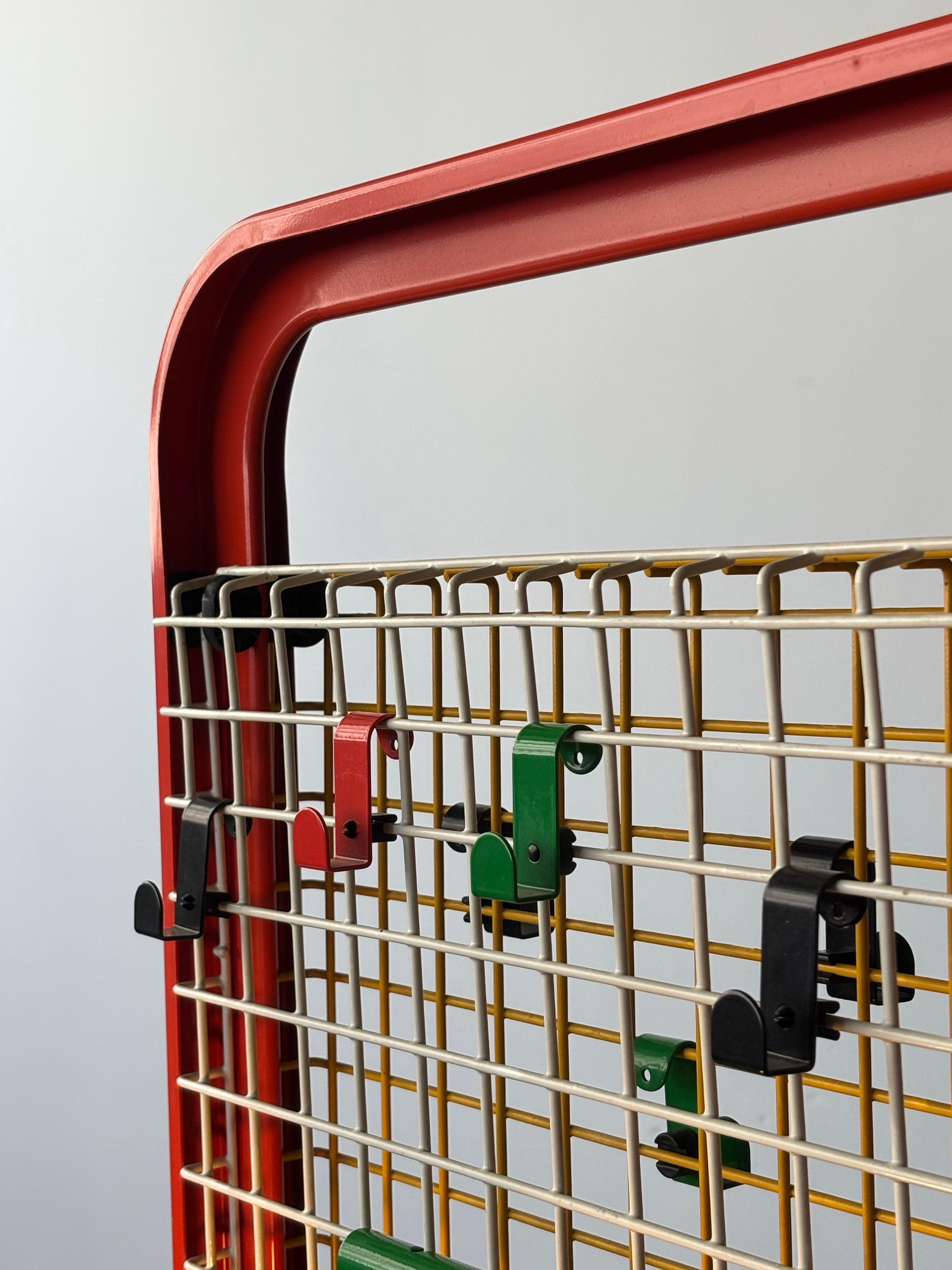 Red Binetta Organiser by Boccato, Gigante & Zambusi for Seccose, 1980s For Sale 2