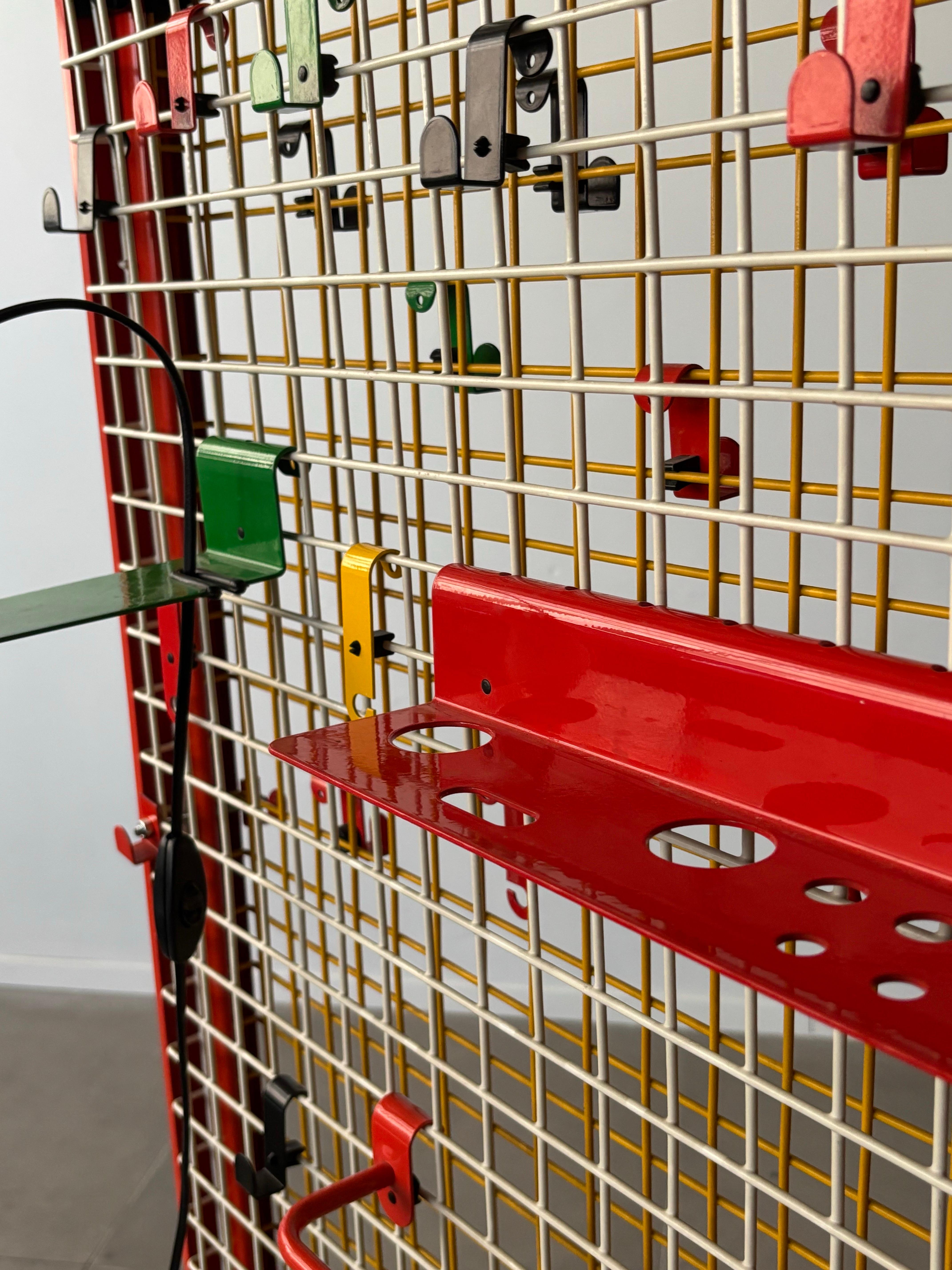 Red Binetta Organiser by Boccato, Gigante & Zambusi for Seccose, 1980s For Sale 3