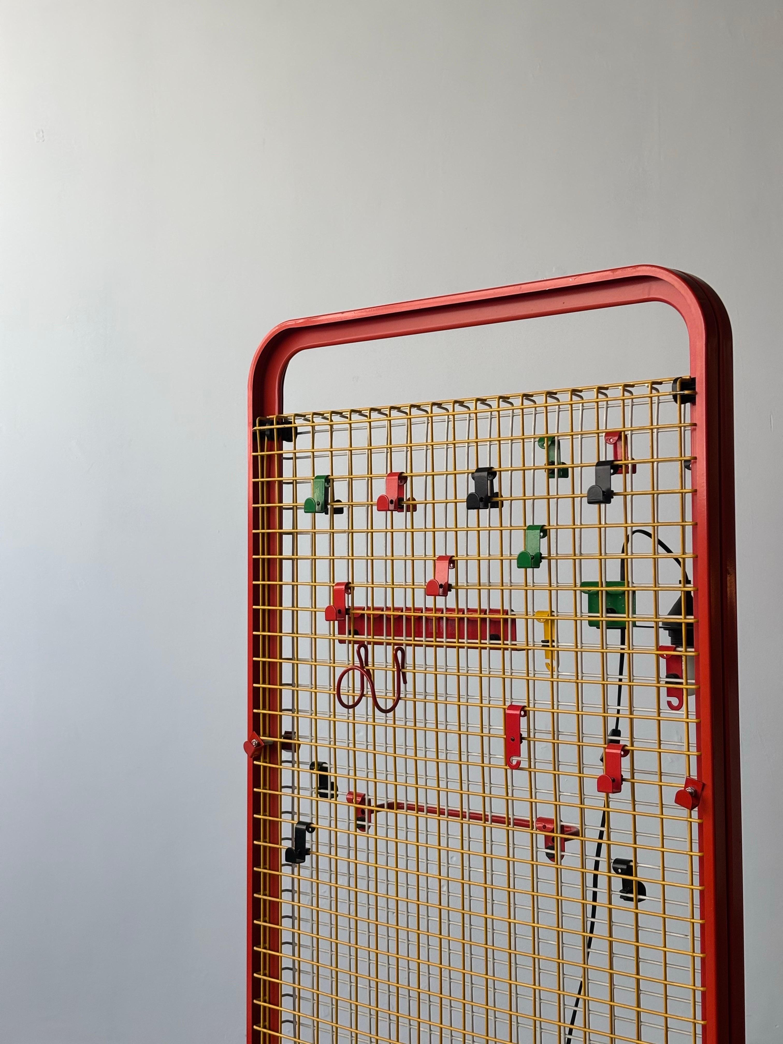 Red Binetta Organiser by Boccato, Gigante & Zambusi for Seccose, 1980s For Sale 4
