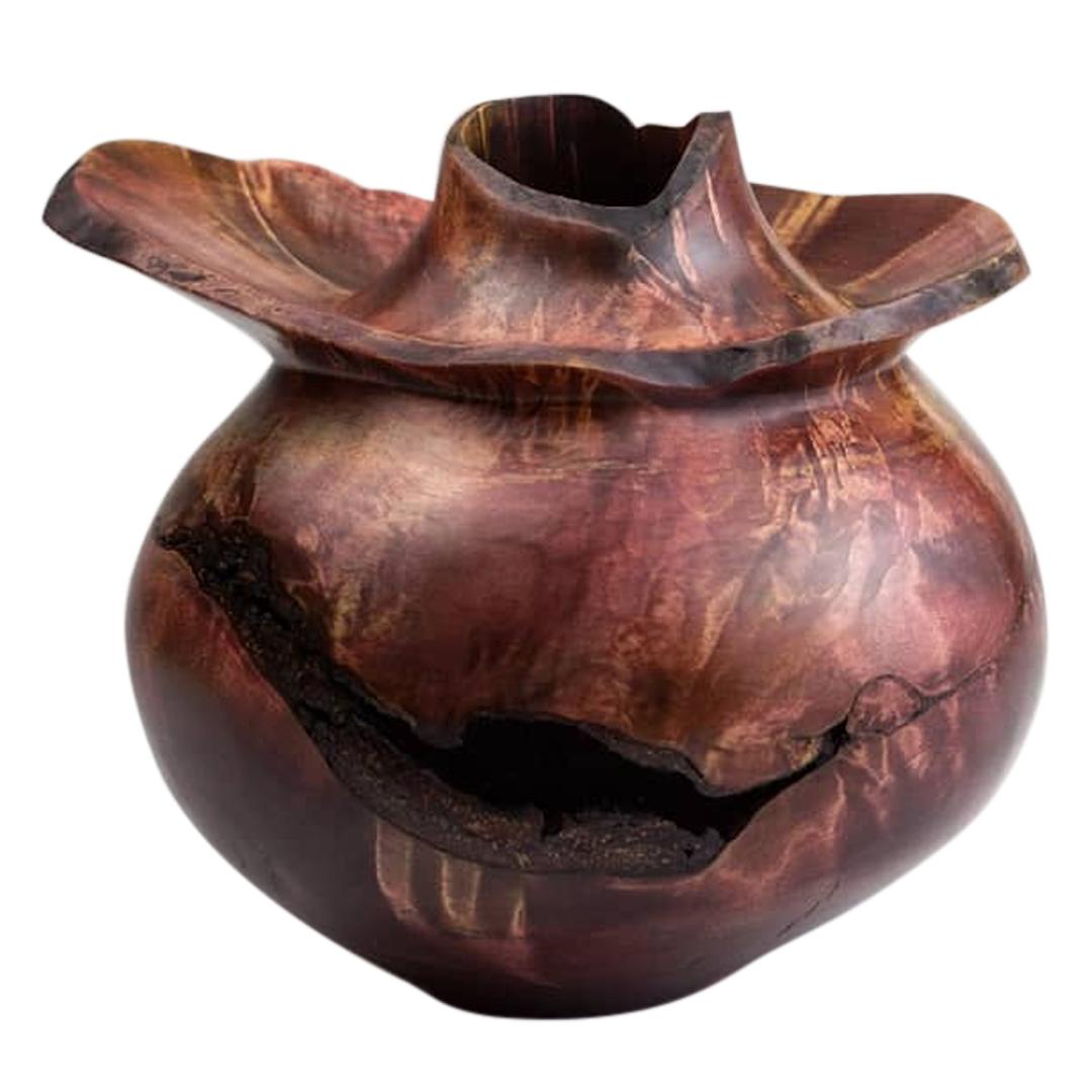 Red Birch Burl Vase by Vlad Droz