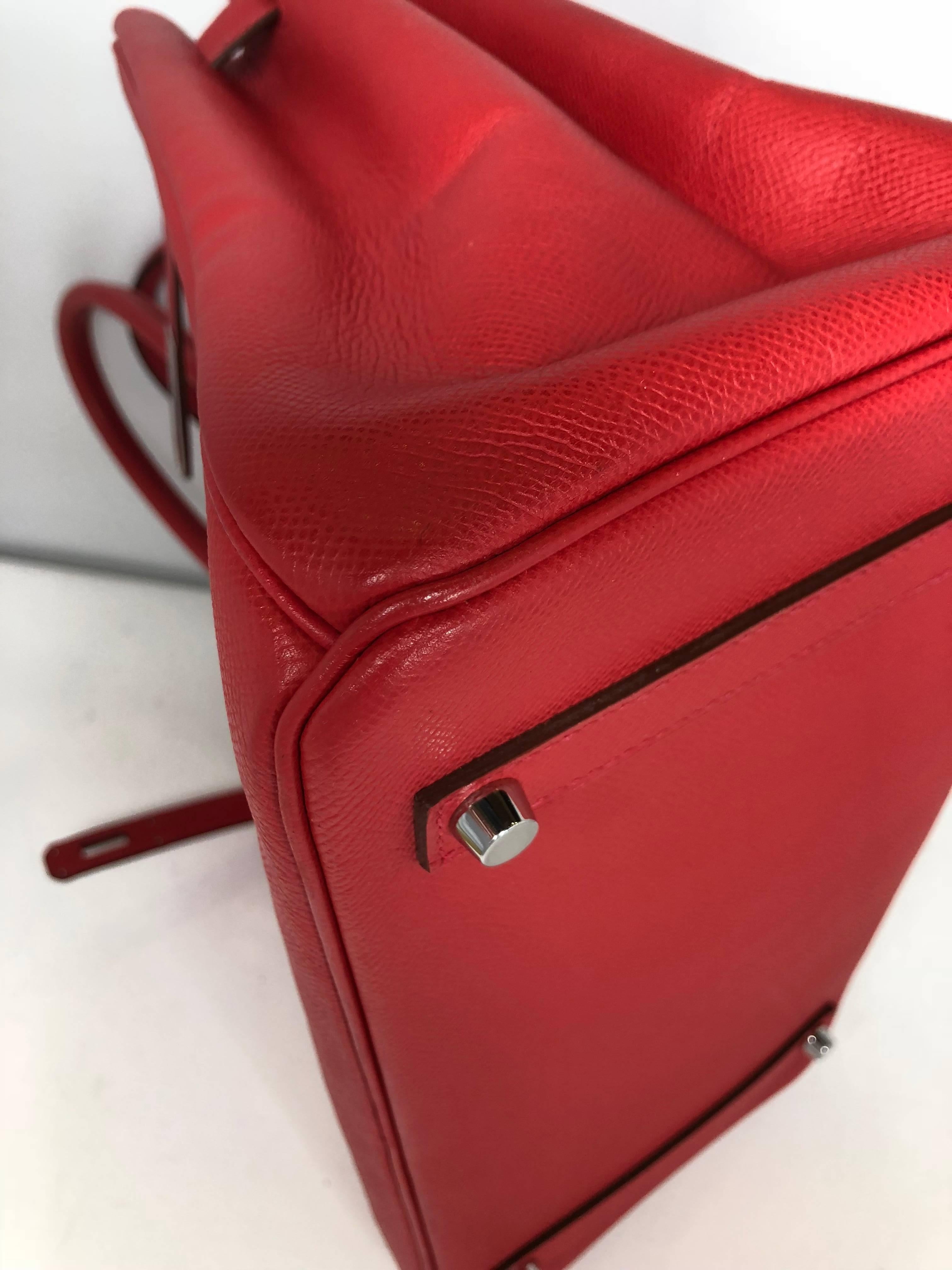 Hermes Red Birkin 35 Epsom Bag 2