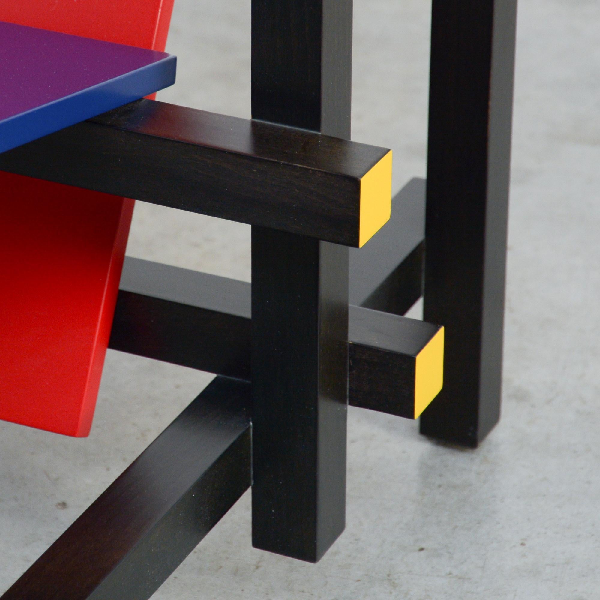 Red and Blue Chair by Gerrit Rietveld for Cassina at 1stDibs