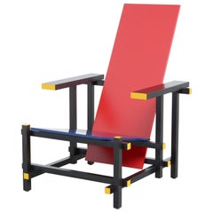 Red and Blue Chair by Gerrit Rietveld for Cassina