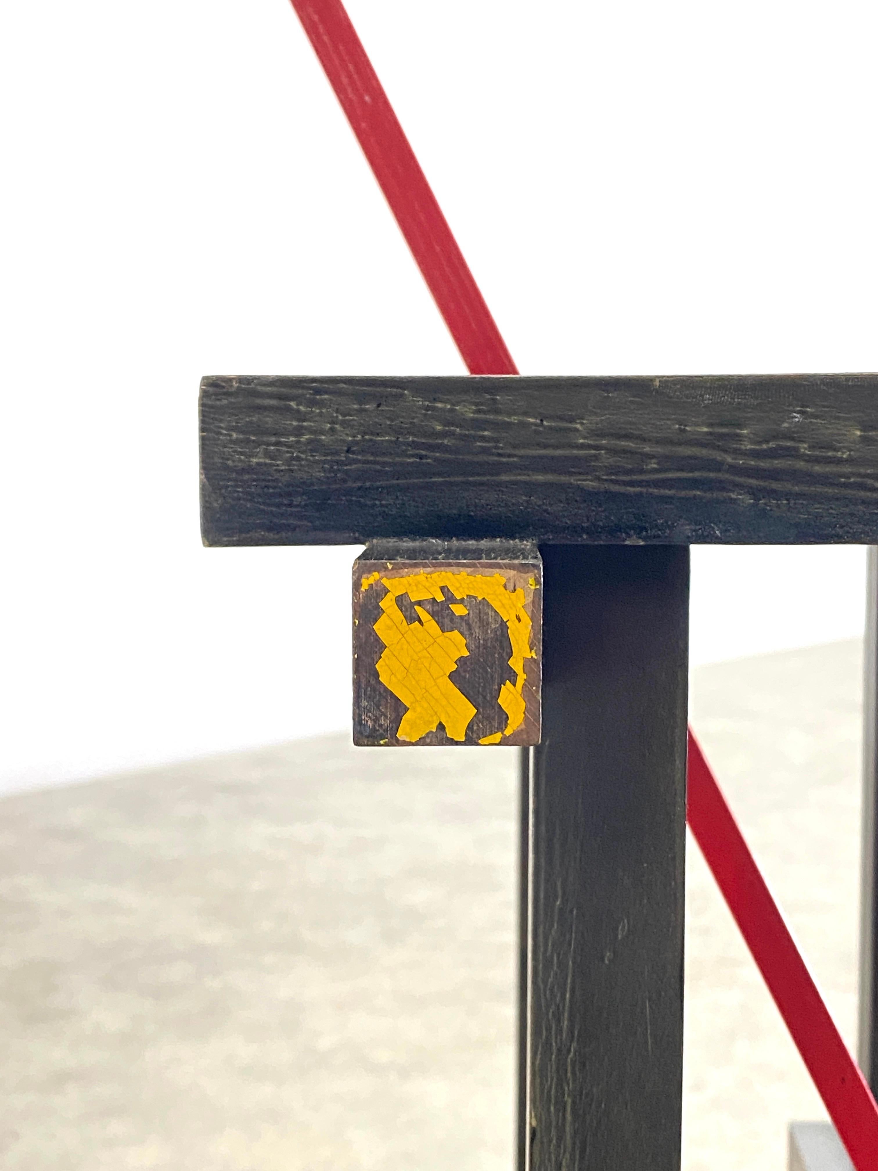 Fine XX secolo Sedia Red Blue di Gerrit Rietveld per Cassina n. 213