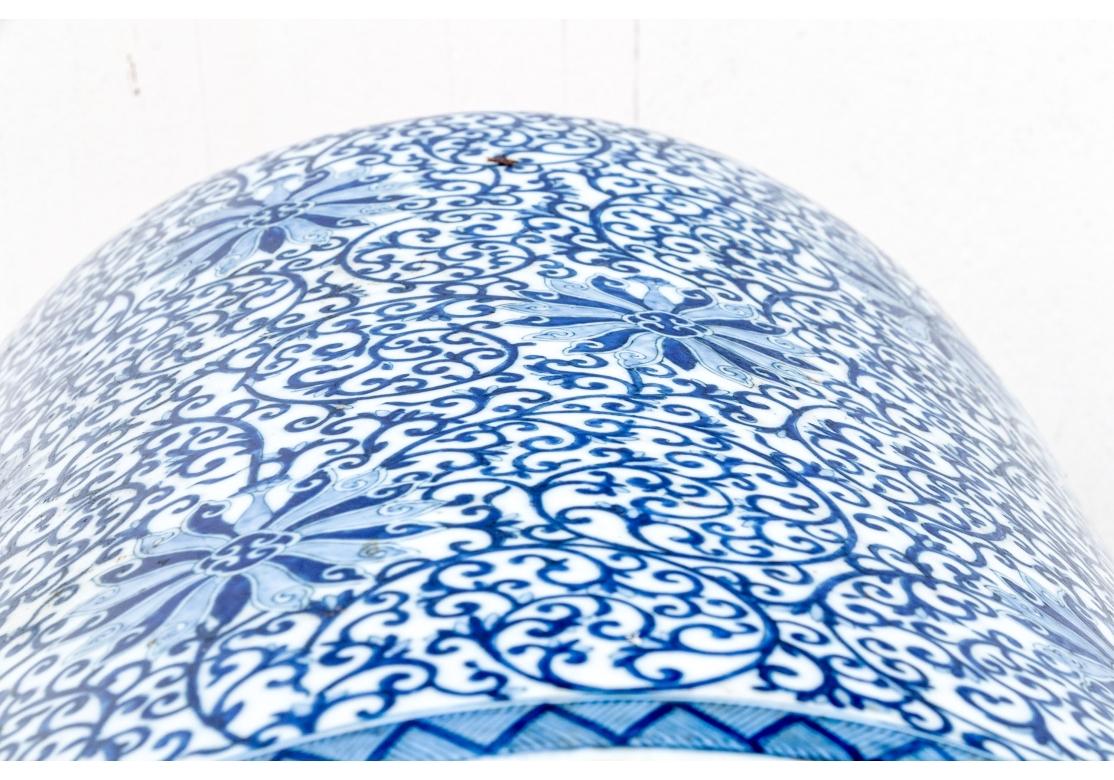 Rot & Blau Floral Keramik Garten Sitz im Angebot 3