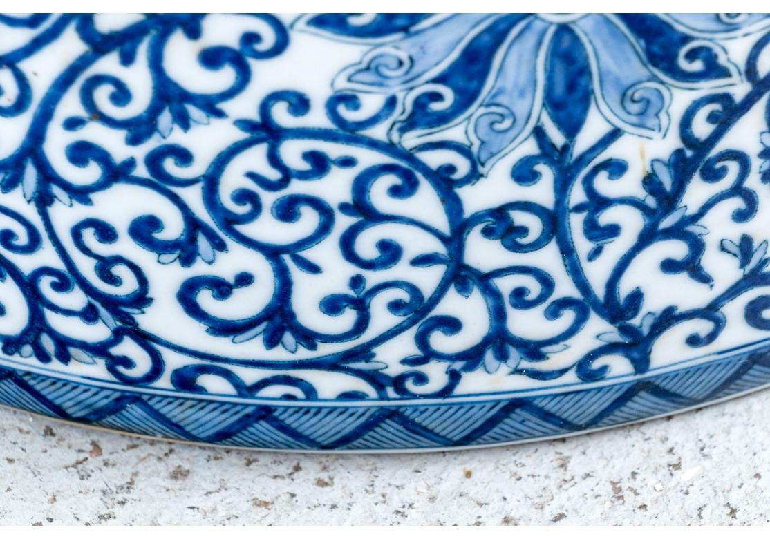 Rot & Blau Floral Keramik Garten Sitz im Angebot 5