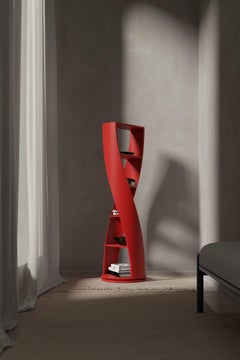 Mini MYDNA 4 Tier, Standing Shelf, Shelving Unit in Red by Joel Escalona