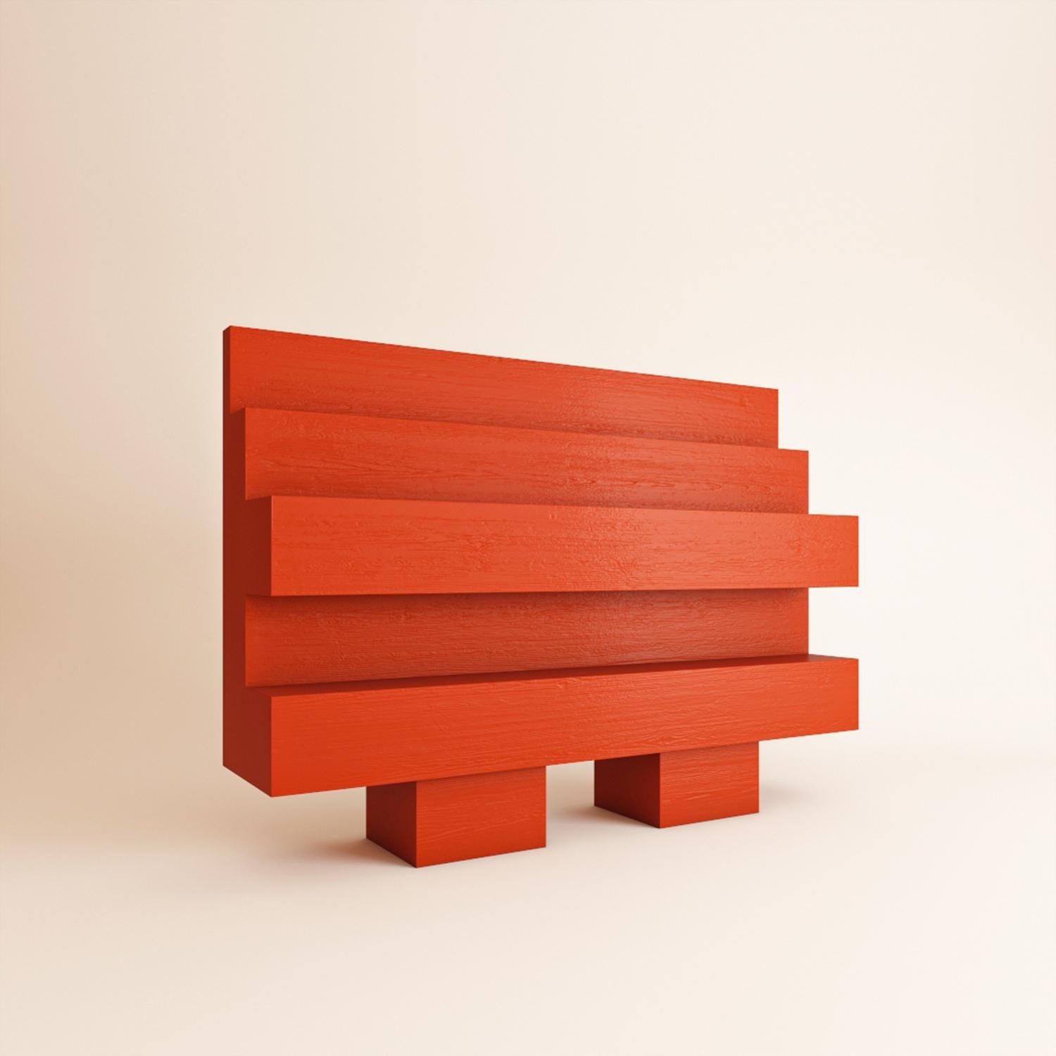 Saudi Arabian Red Bookcase by Rejo Studio For Sale