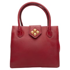 Red Bottega Veneta Square Handbag