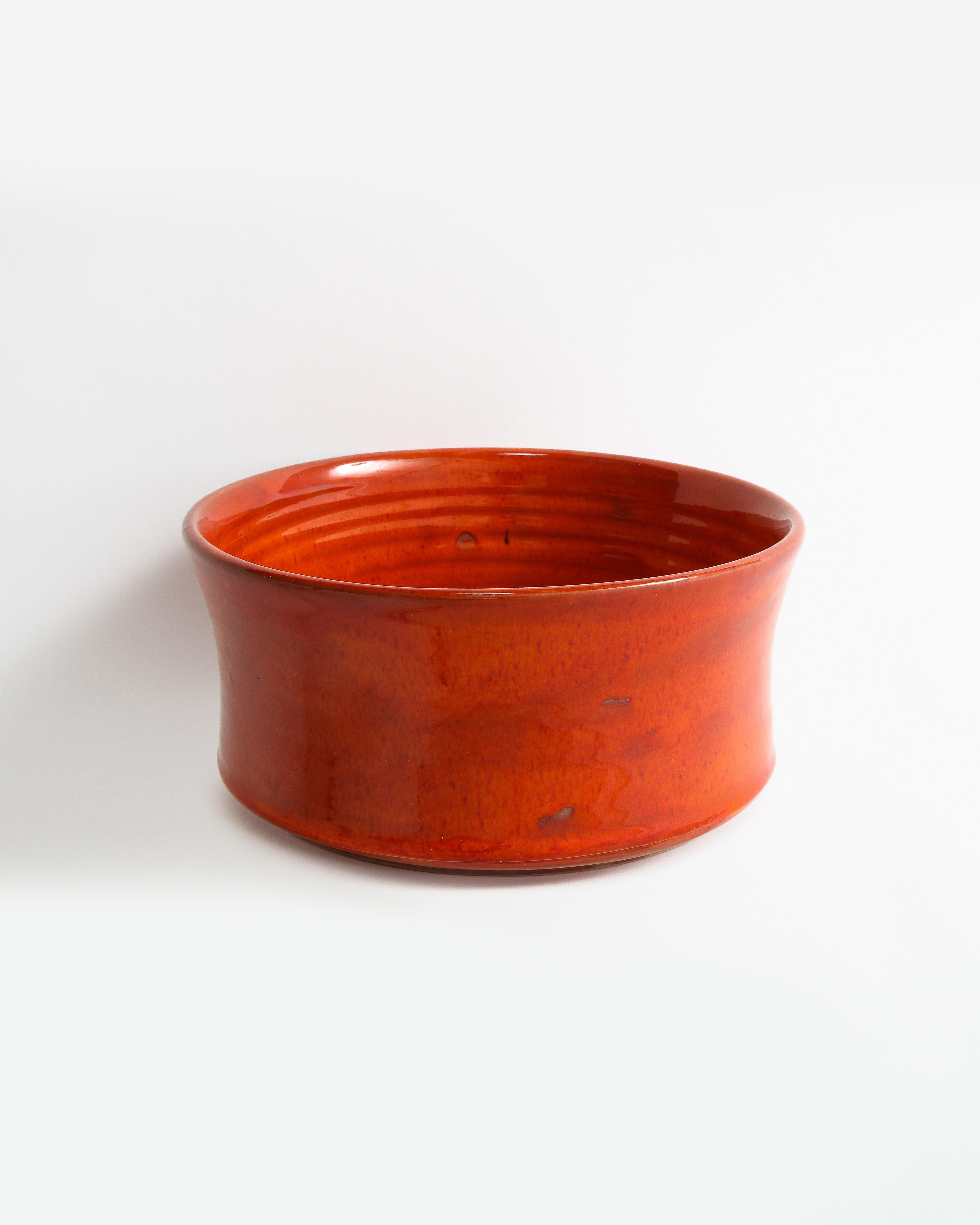 Red Bowl by Robert and Jean Cloutier, France, 1970s For Sale 2