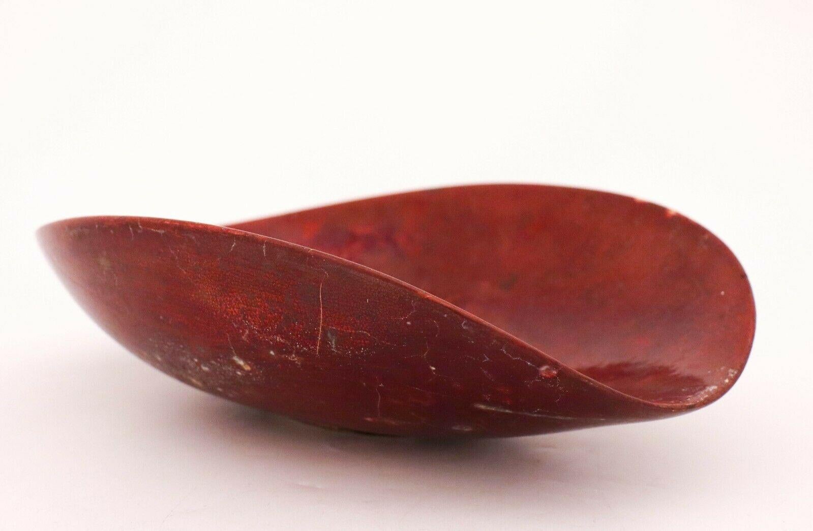 French Red Bowl, Ceramics by Hans Hedberg, Biot, France - Scandinavian Modern