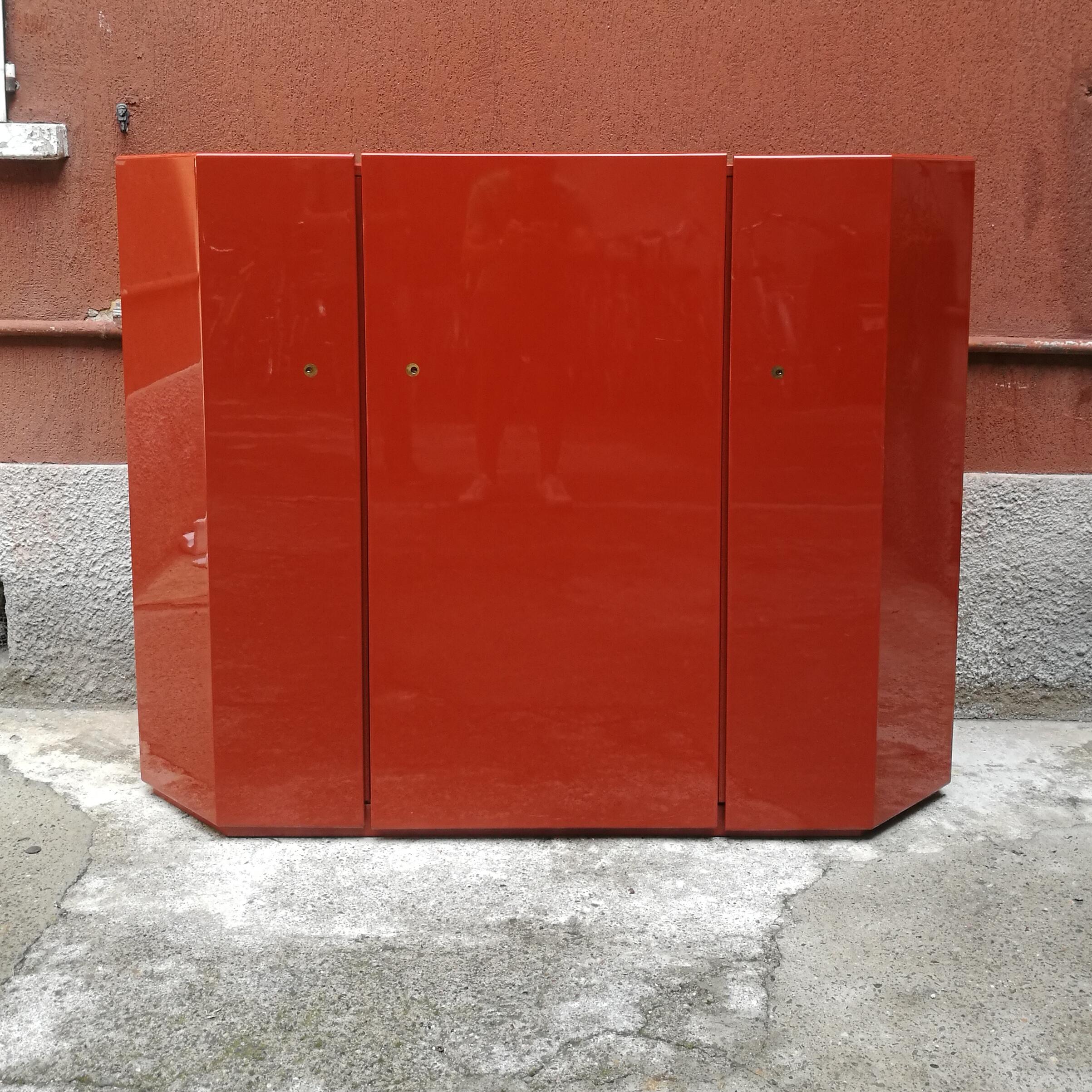 Mid-Century Modern Red Bramante Sideboard by Kazuhide Takahama for Simon Gavina Collection, 1968