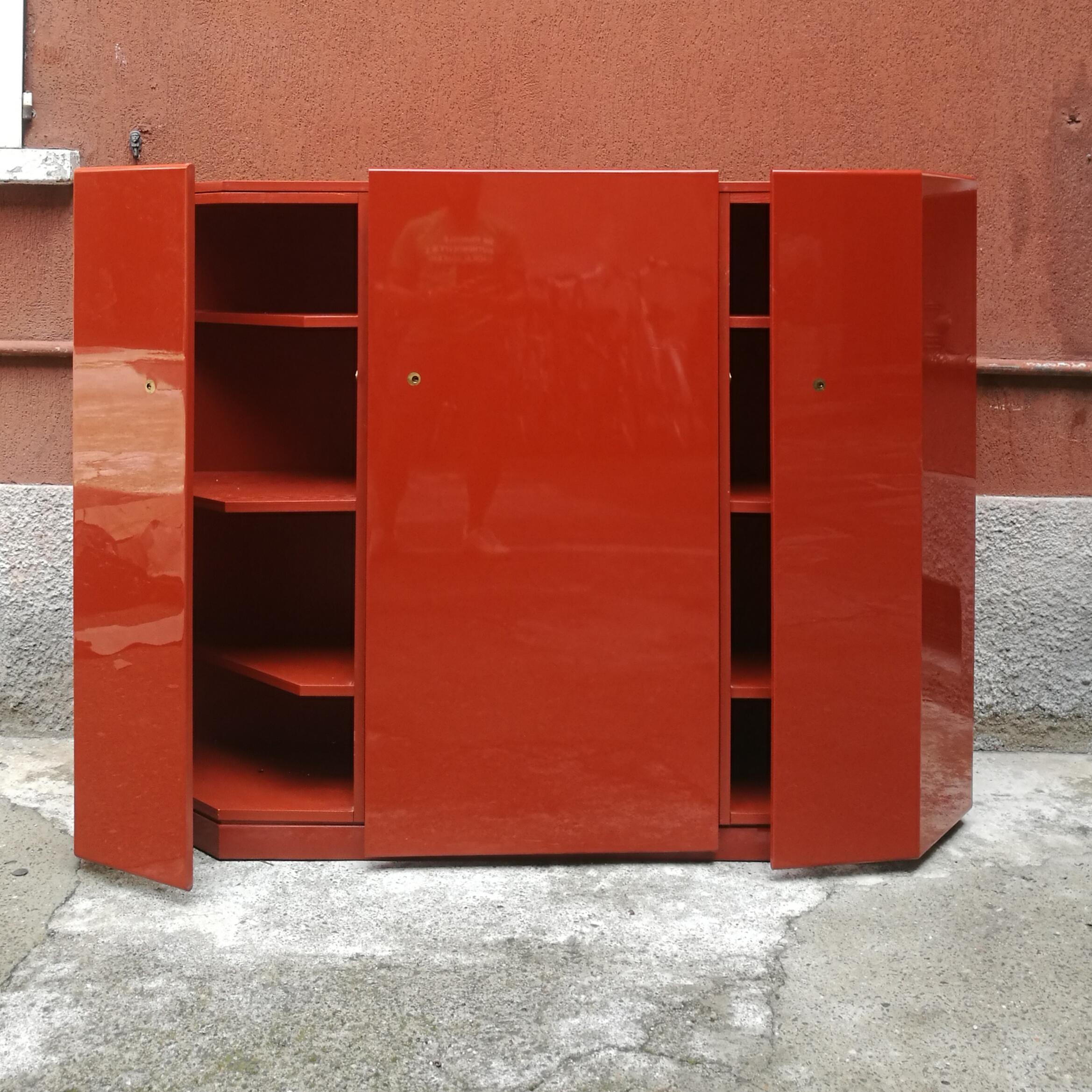 Red Bramante Sideboard by Kazuhide Takahama for Simon Gavina Collection, 1968 1