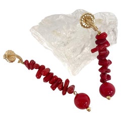 Red Branch Coral Paradizia Earrings