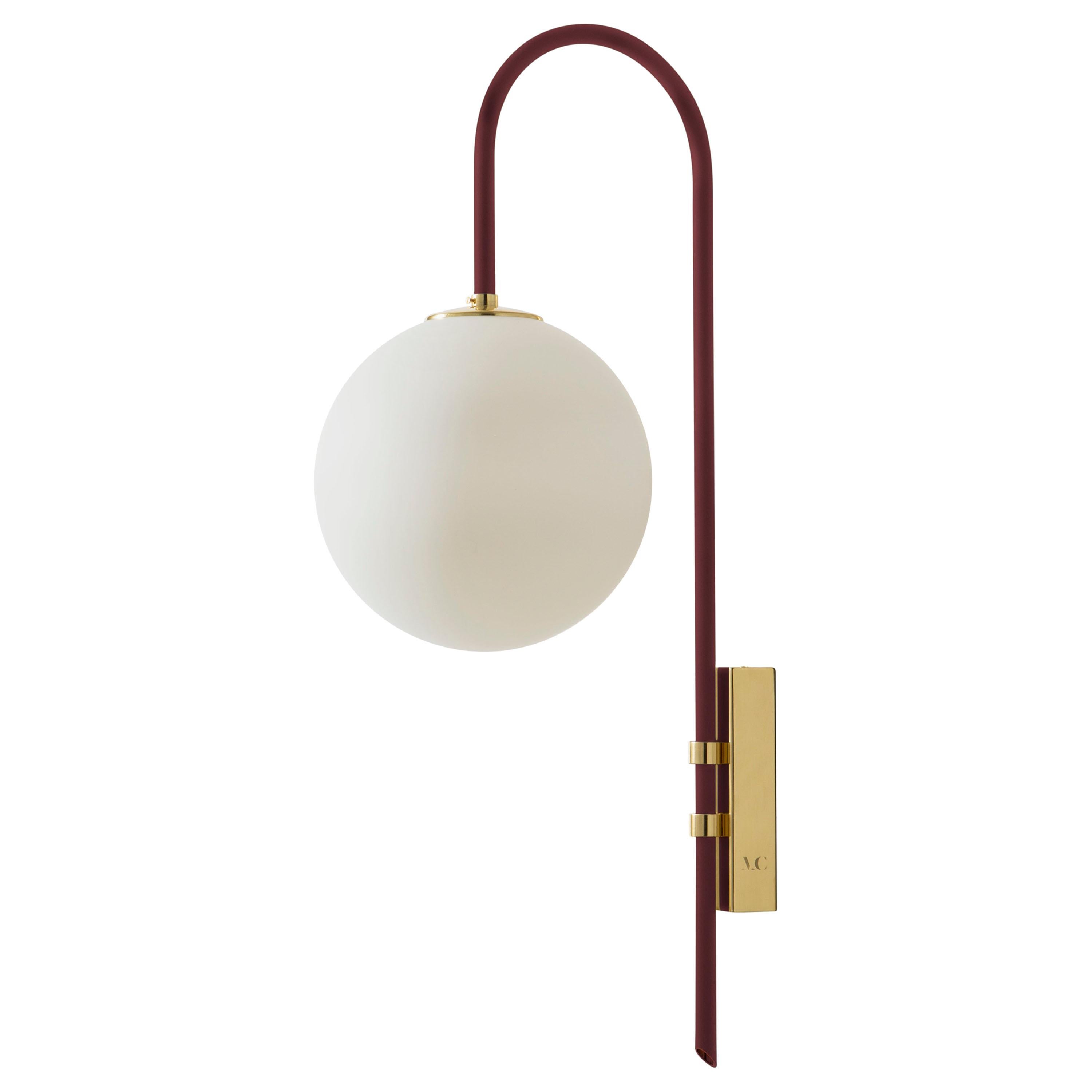 Red Brass Wall Lamp 06 by Magic Circus Editions