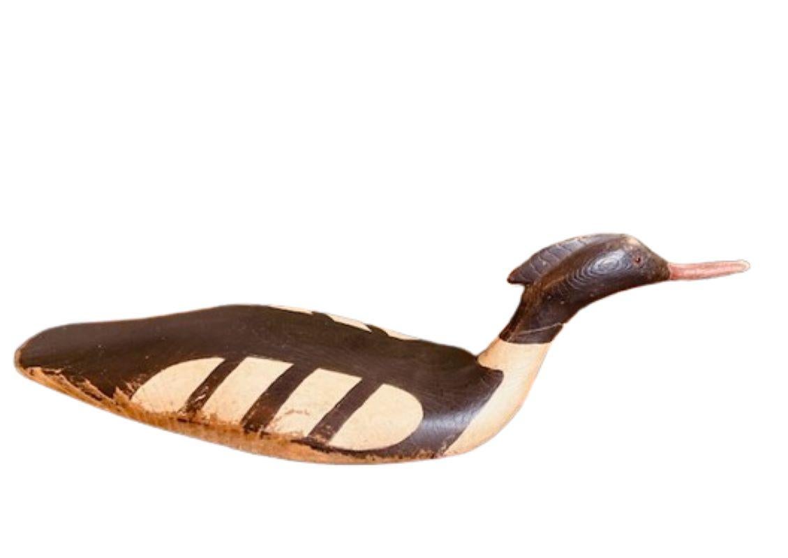 Mid-20th Century Red Breasted Merganser Decoy, circa 1960s