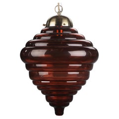 Red-Brown Glass Pendant