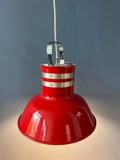 Red 'Bucket' Space Age Hanging Lamp by Ateljé Lyktan, 1970s