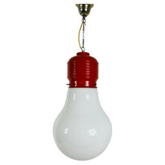 Red "Bulb" Pendant Light by Ingo Maurer