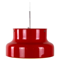 Red Bumling Pendant by Anders Pehrson for Ateljé Lyktan, Sweden, 1960s